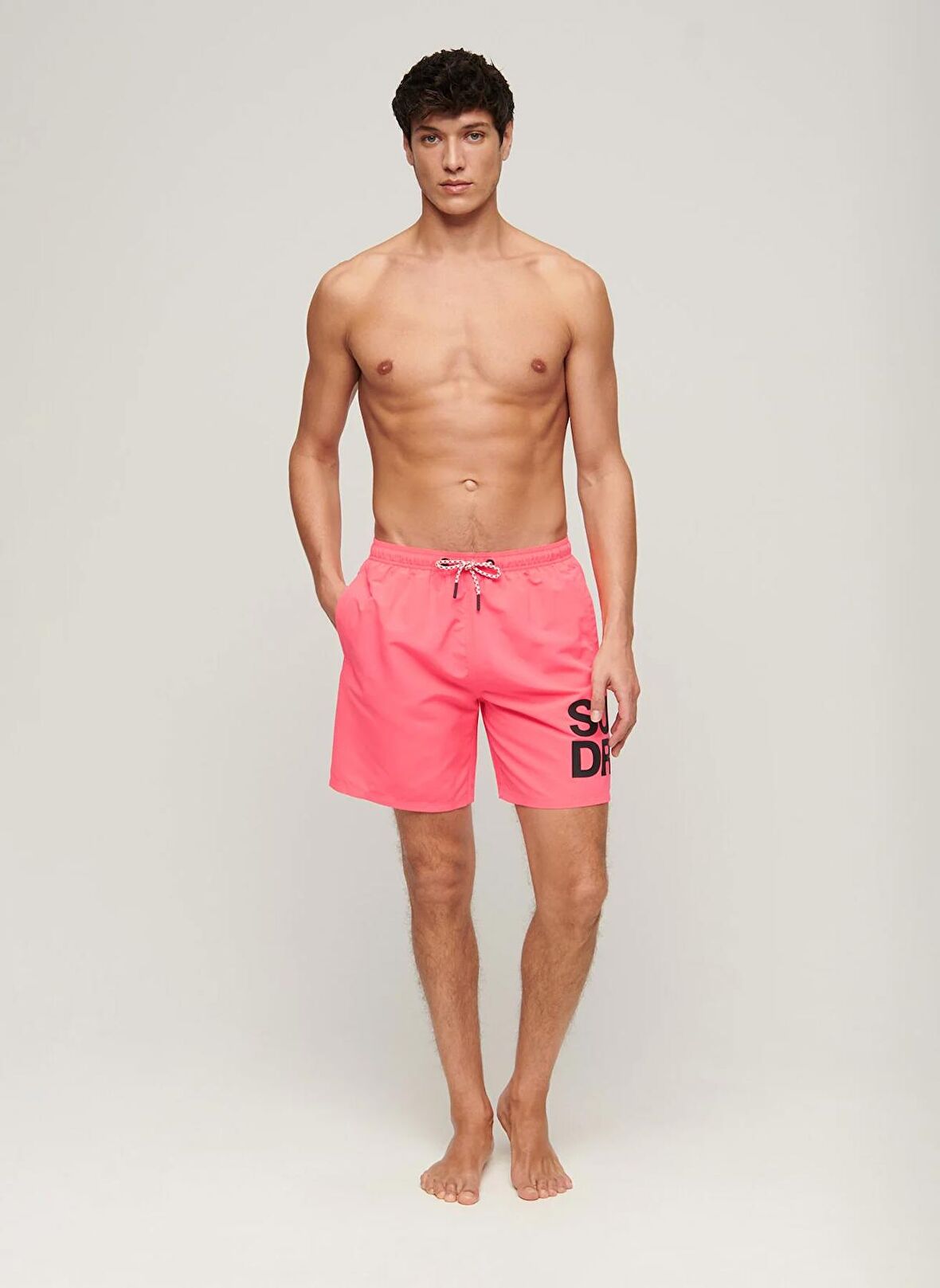 Superdry Pembe Erkek Şort Mayo M3010228AMBC_SPORTSWEAR LOGO 17 SW