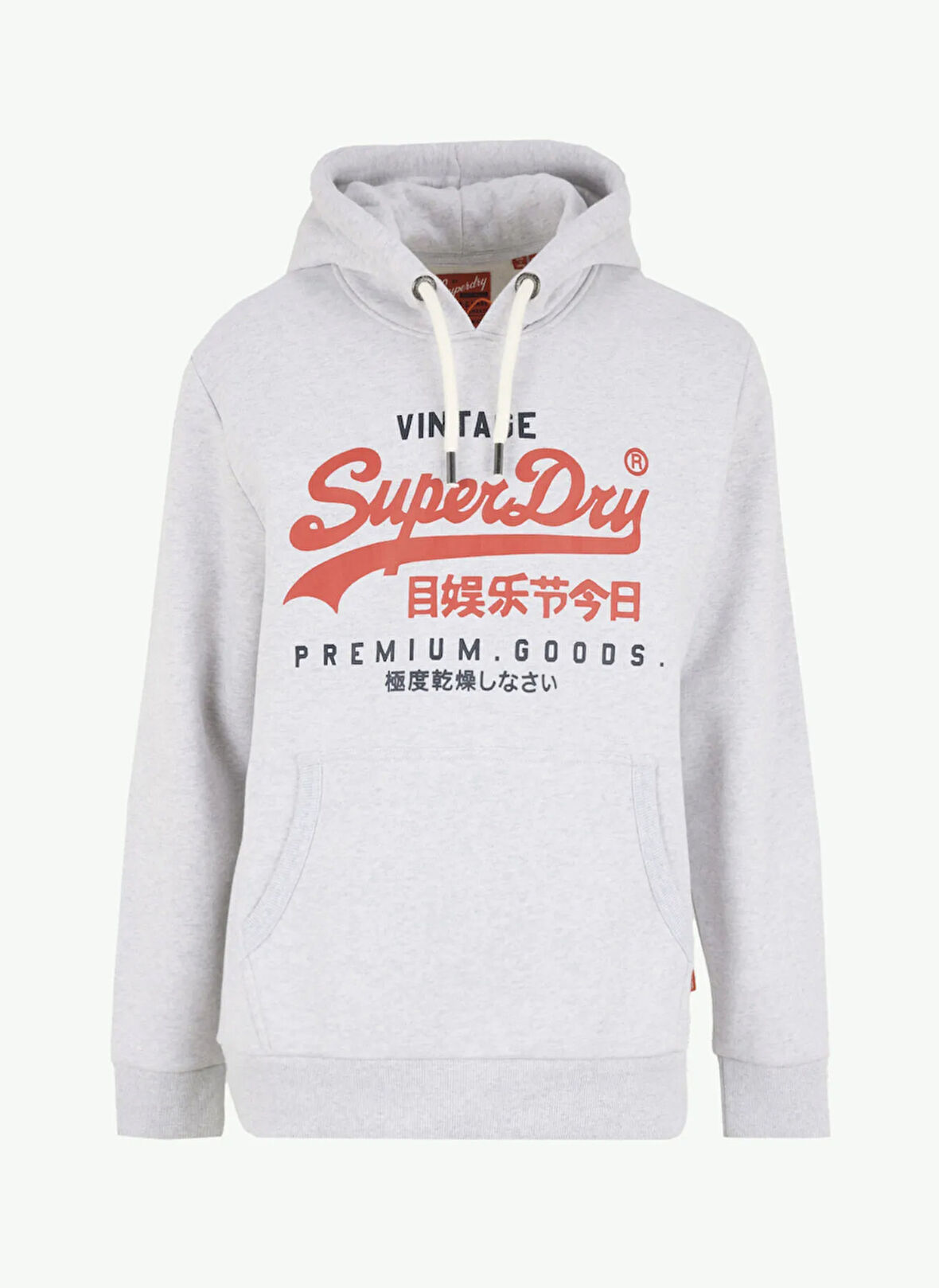 Superdry Kapüşon Yaka Gri Erkek Sweatshırt M2013687A5WB_DUO VINTAGE LOGO HOODI