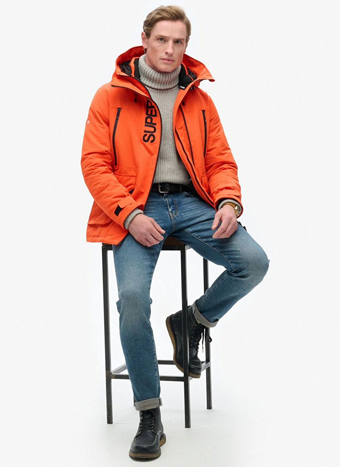 Superdry Turuncu Erkek Mont M5011922AWZT_HOOD ULTIMATE EMB WIND