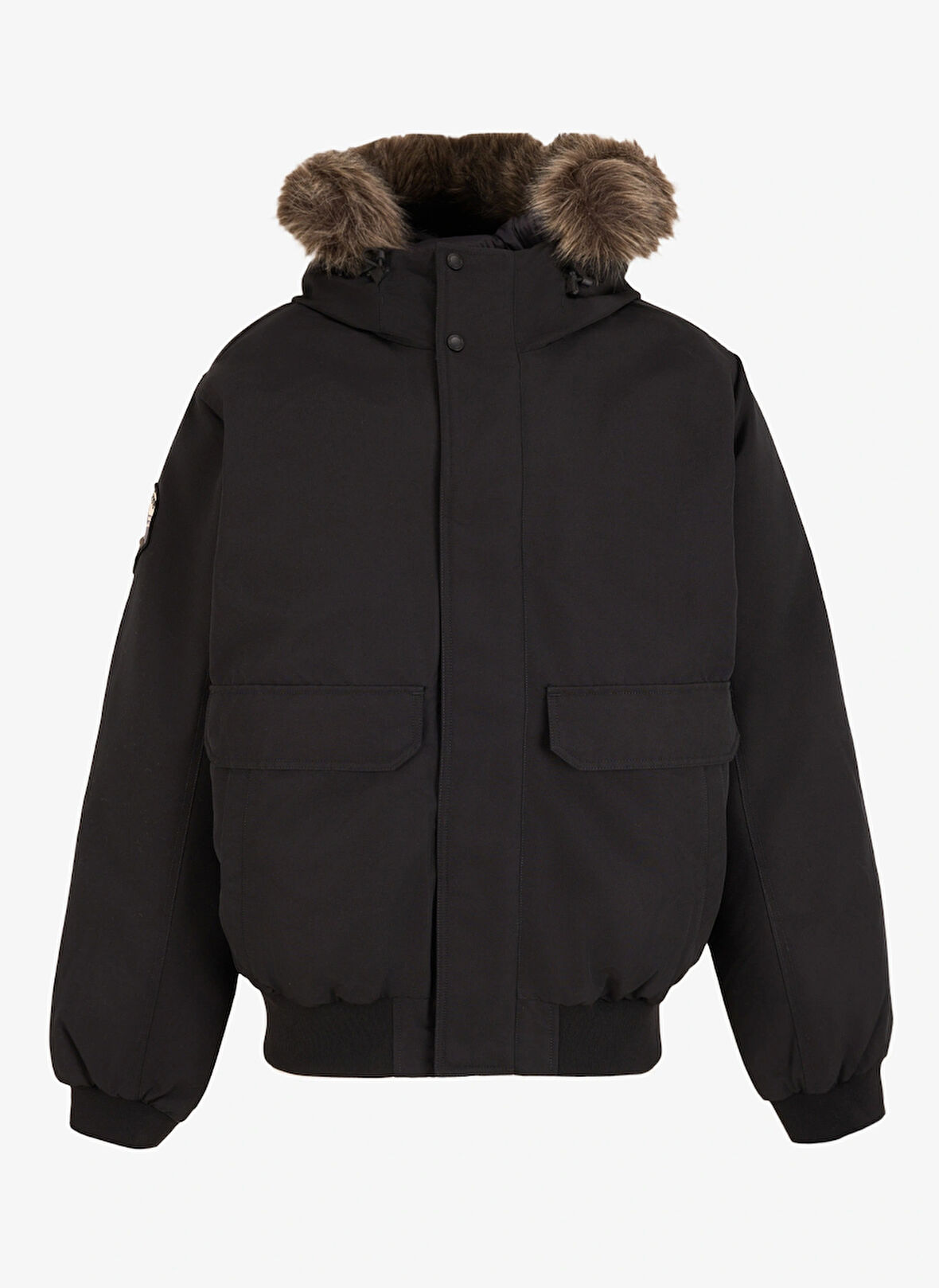 Superdry Siyah Erkek Mont M5011930A12A_EVEREST FAUX FUR BOMBE