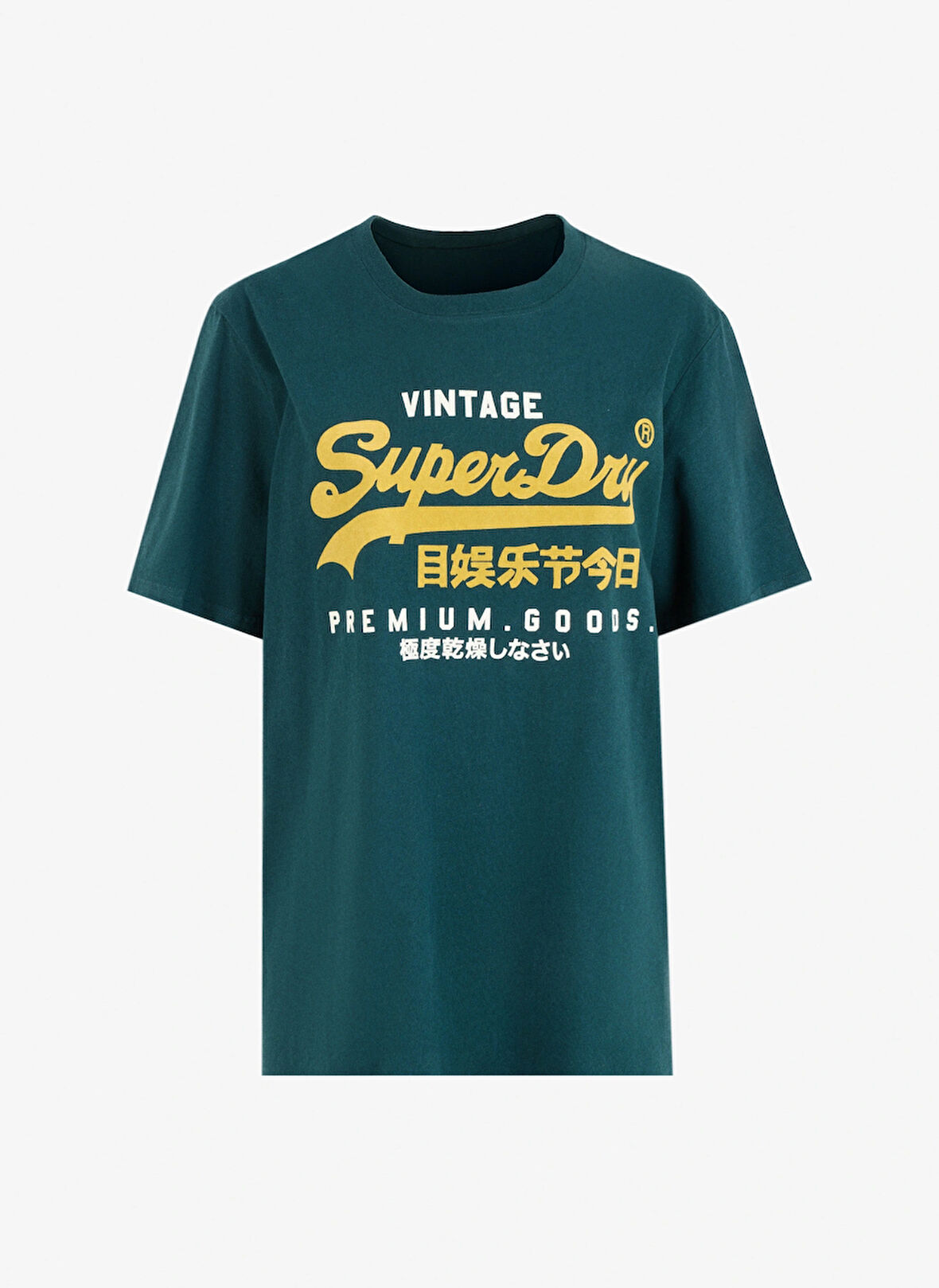 Superdry Bisiklet Yaka Yeşil Erkek T-Shirt M1012001A8UM_DUO VINTAGE LOGO T SHI