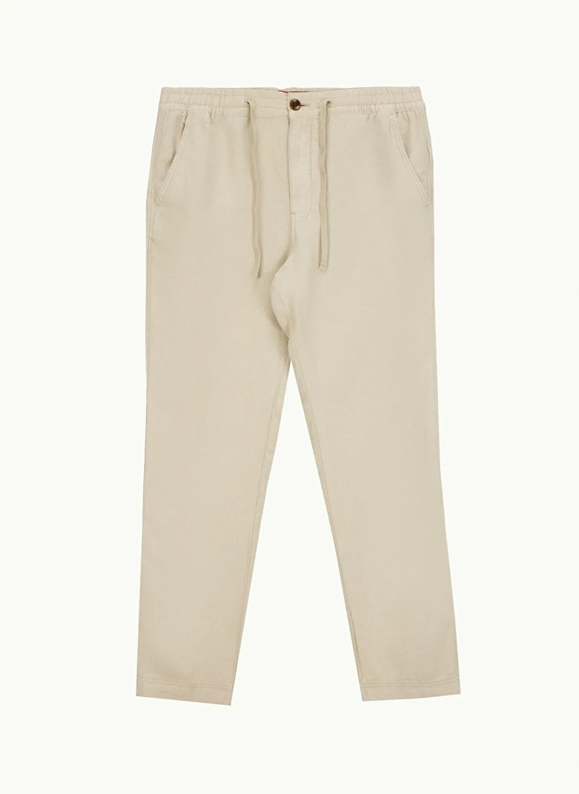 Superdry Lastikli Bel Regular Fit Bej Erkek Chino Pantolon MERCHANT LINEN PANT