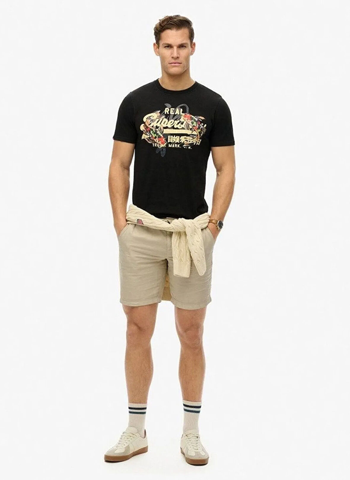 Superdry Bisiklet Yaka Siyah Erkek T-Shirt M1012111A-02A_VL TOKYO RELAXED TEE