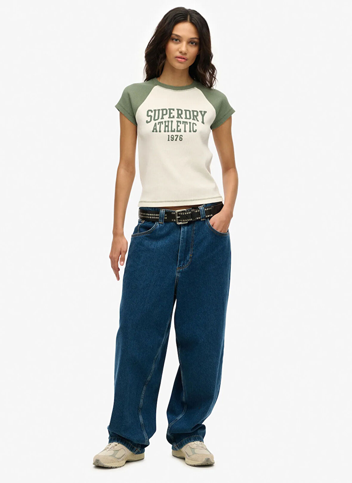 Superdry Bisiklet Yaka Beyaz Kadın T-Shirt W1011603A