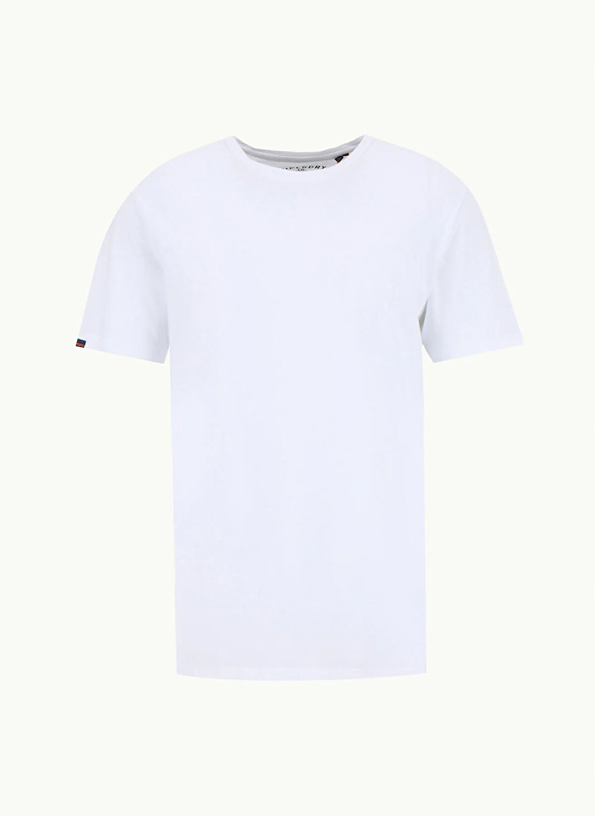 Superdry Bisiklet Yaka Düz Beyaz Erkek T-Shirt CLASSIC ESSENTIAL TEE