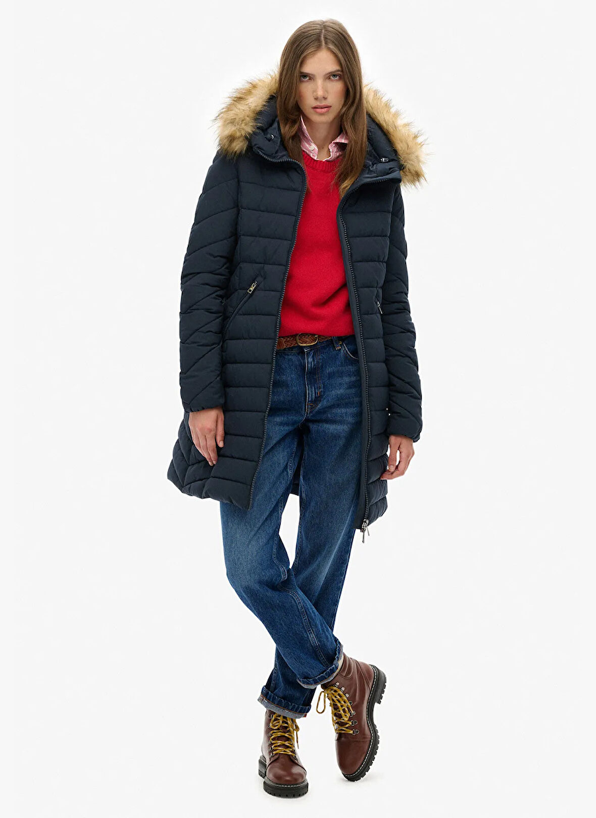 Superdry Lacivert Kadın Mont W5011999A