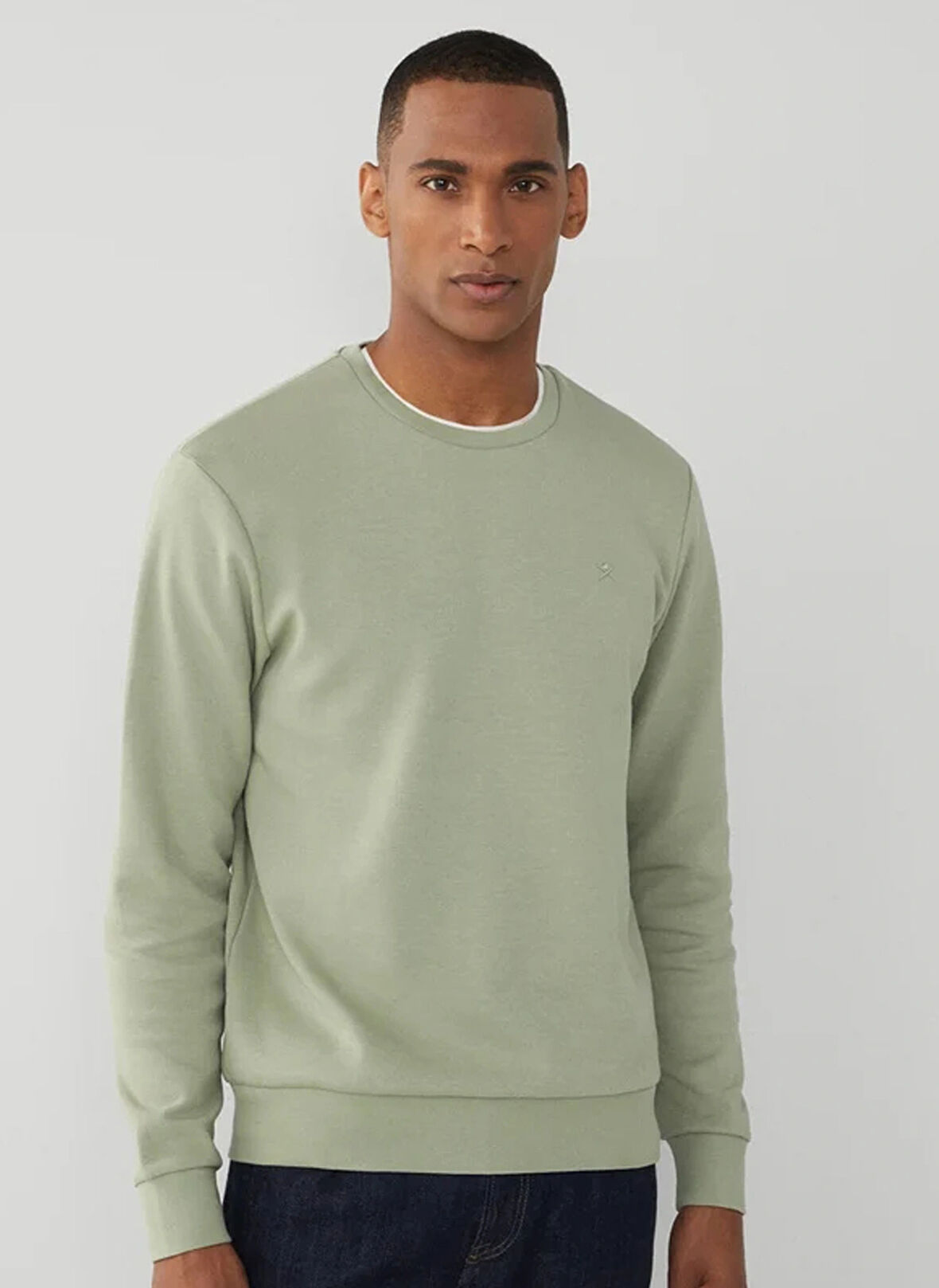 Hackett Bisiklet Yaka Haki Erkek Sweatshırt HM581165