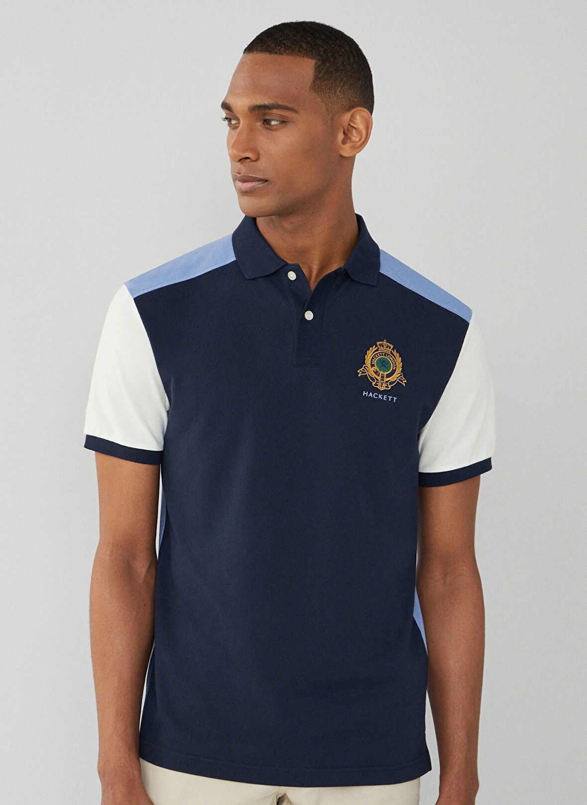 Lacivert Erkek Slim Fit Polo T-Shirt HM563263