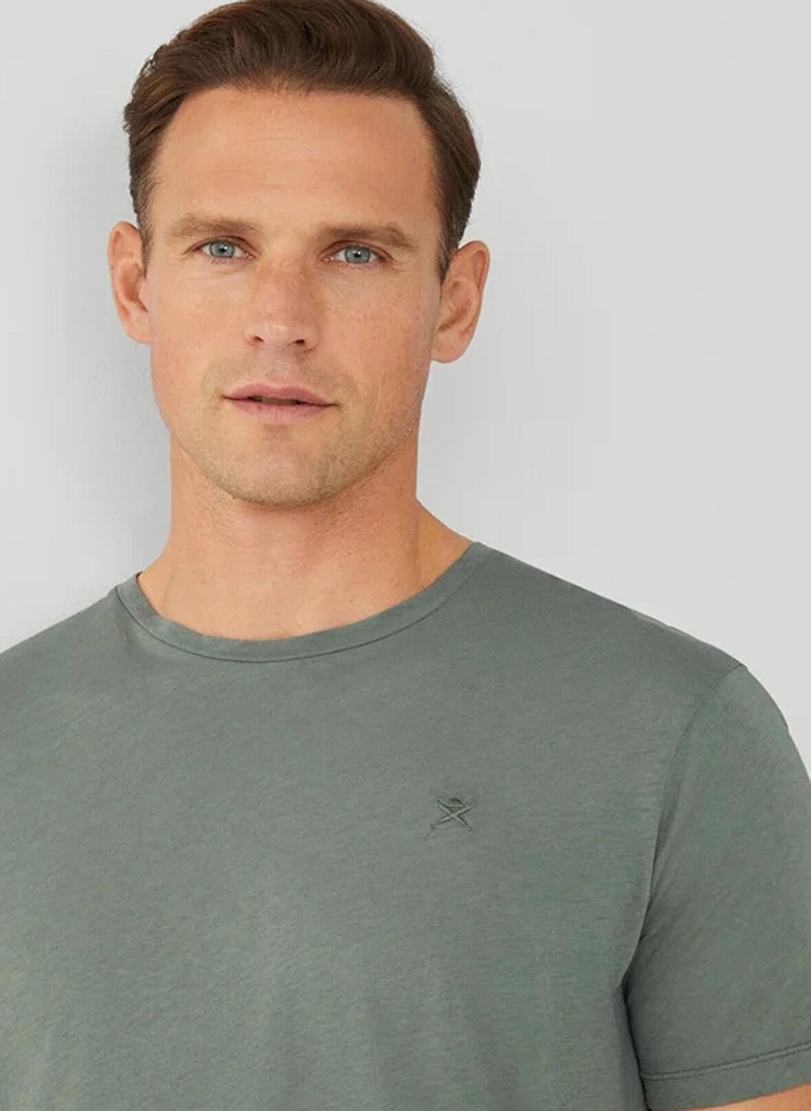 Hackett Bisiklet Yaka Haki Erkek T-Shirt HM500796
