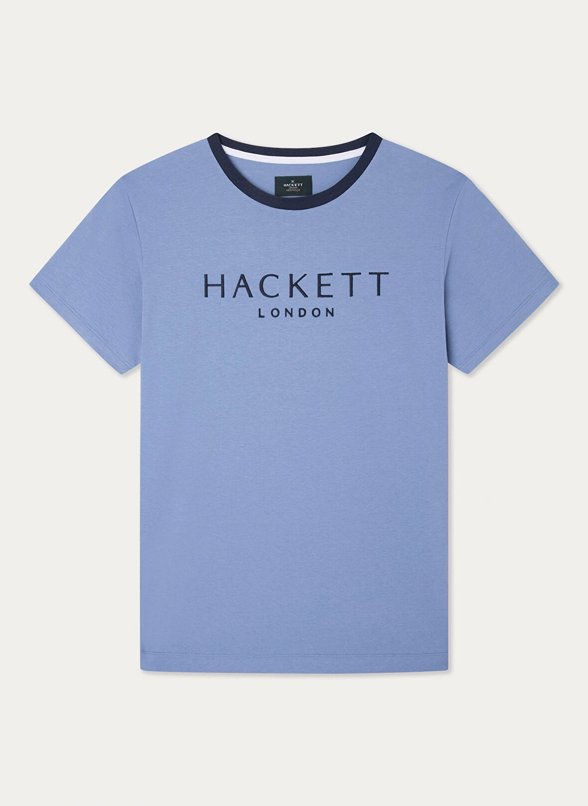 Hackett Bisiklet Yaka Mavi Erkek T-Shirt HM500797