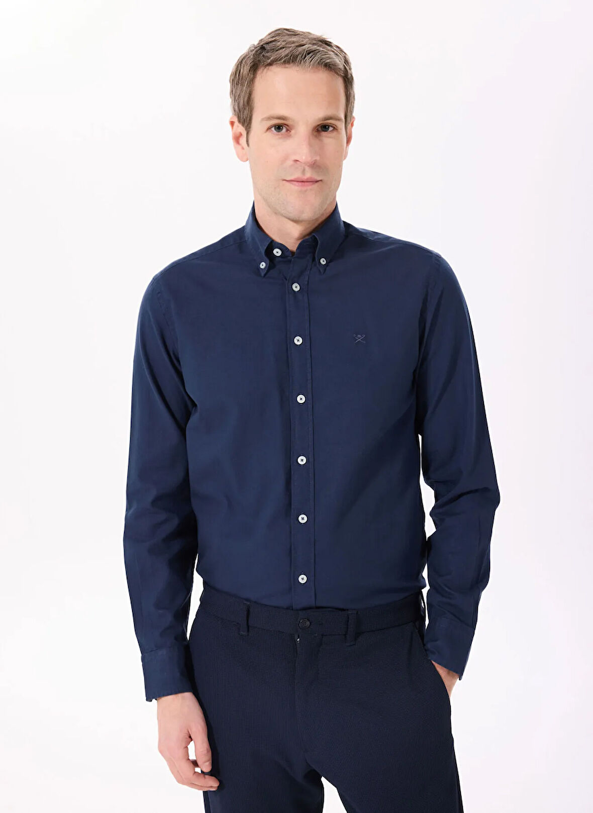 Hackett Slim Fit Gömlek Yaka Lacivert Erkek Gömlek HM3010028