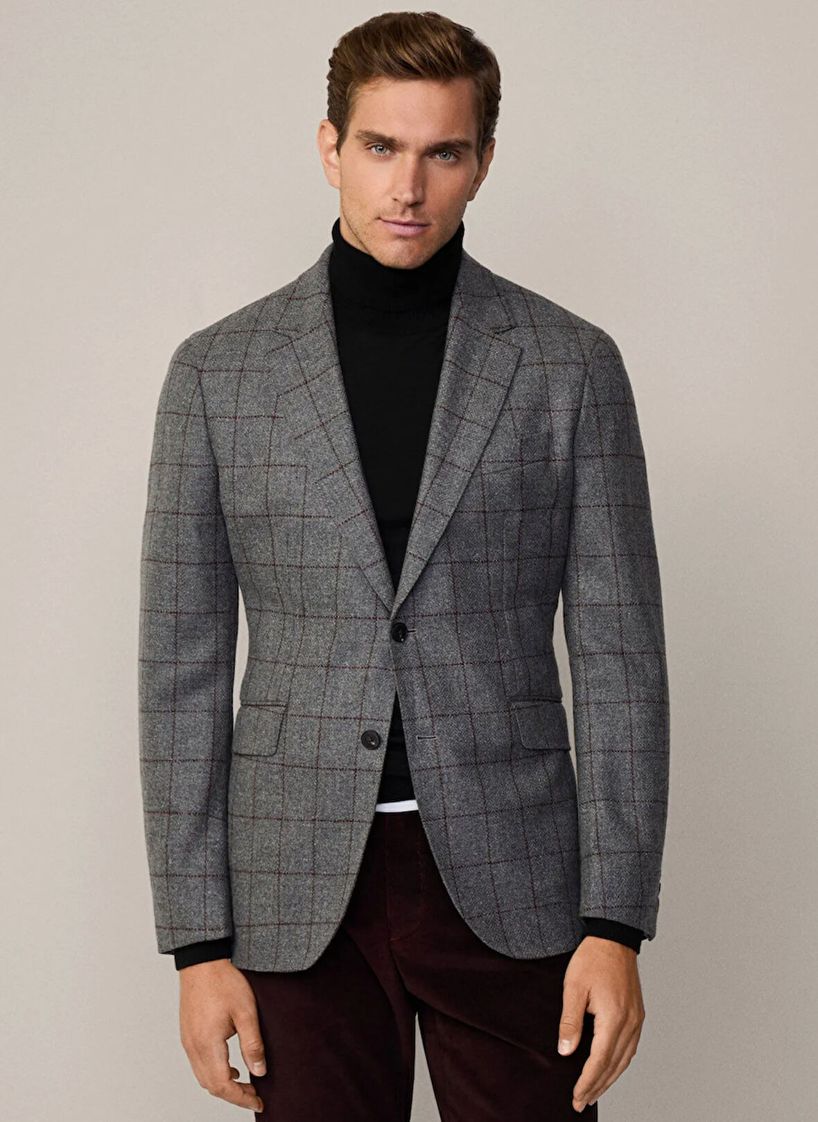 Hackett Slim Fit Gri Erkek Ceket HM443432