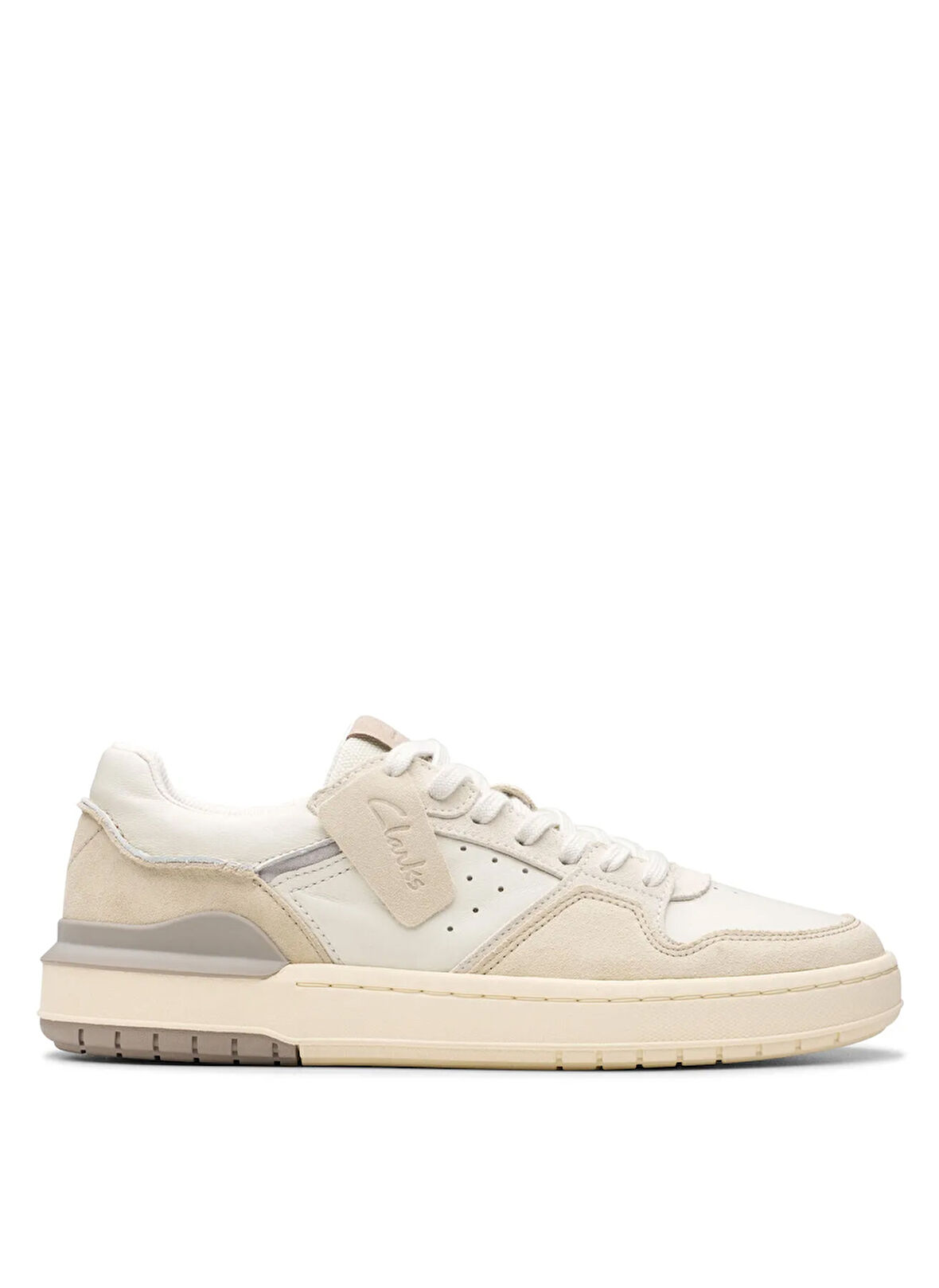 Clarks Beyaz - Krem Erkek Sneaker Courtlite2 Lo