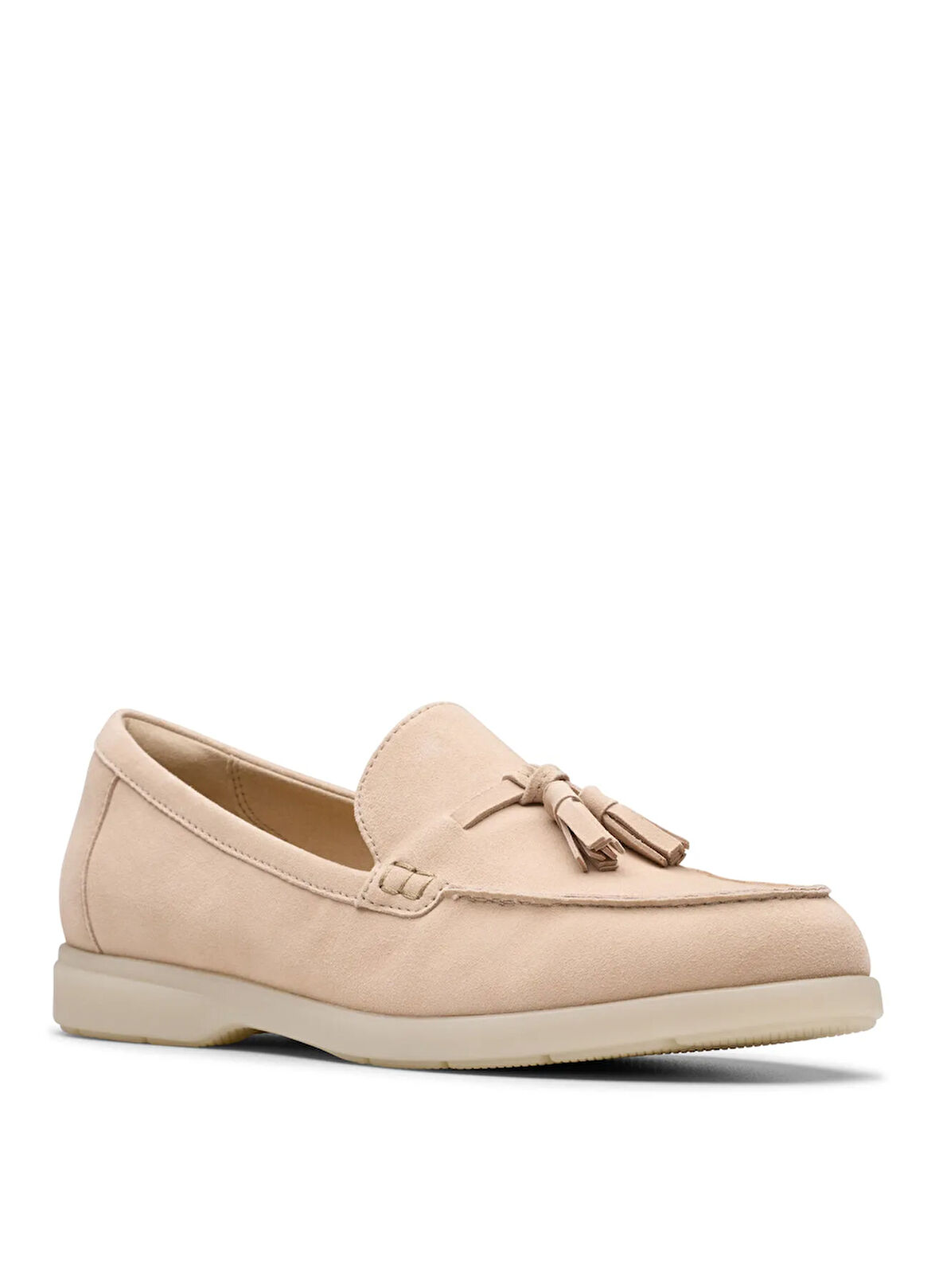 Clarks Süet Pudra Kadın Loafer 26181453