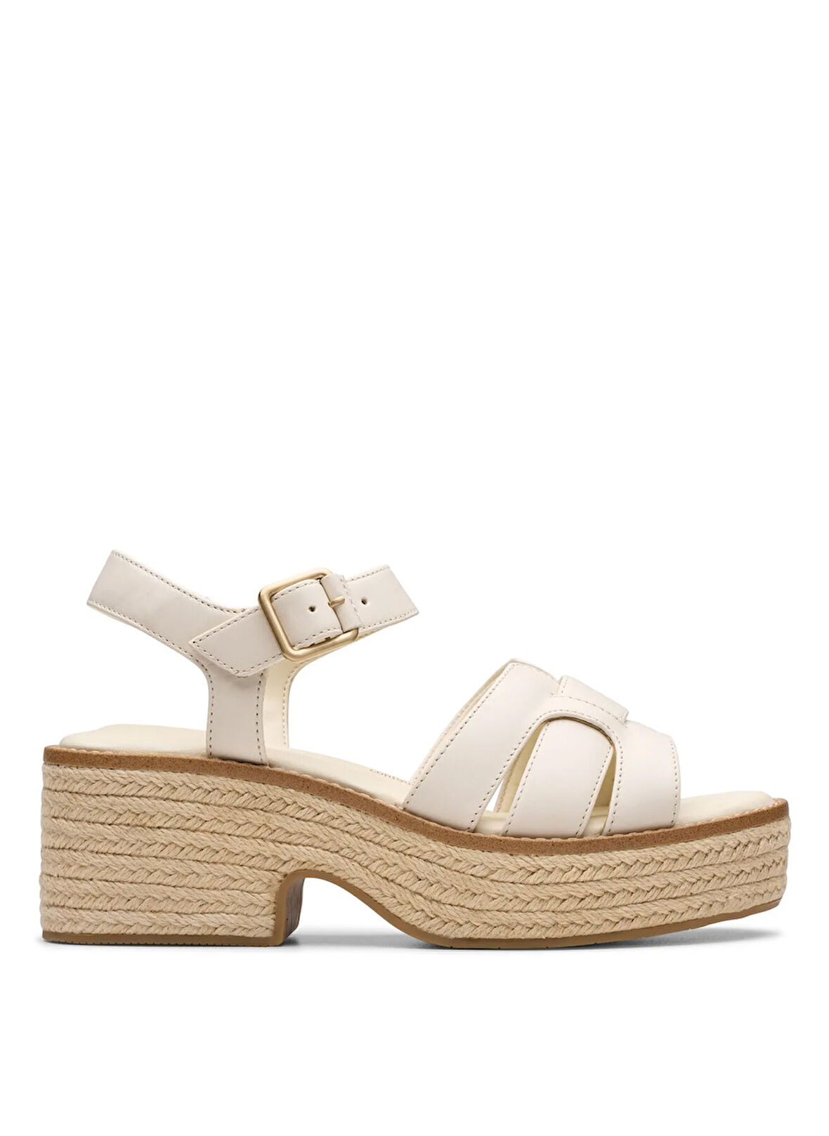 Clarks Deri Krem Kadın Topuklu Sandalet 26181249