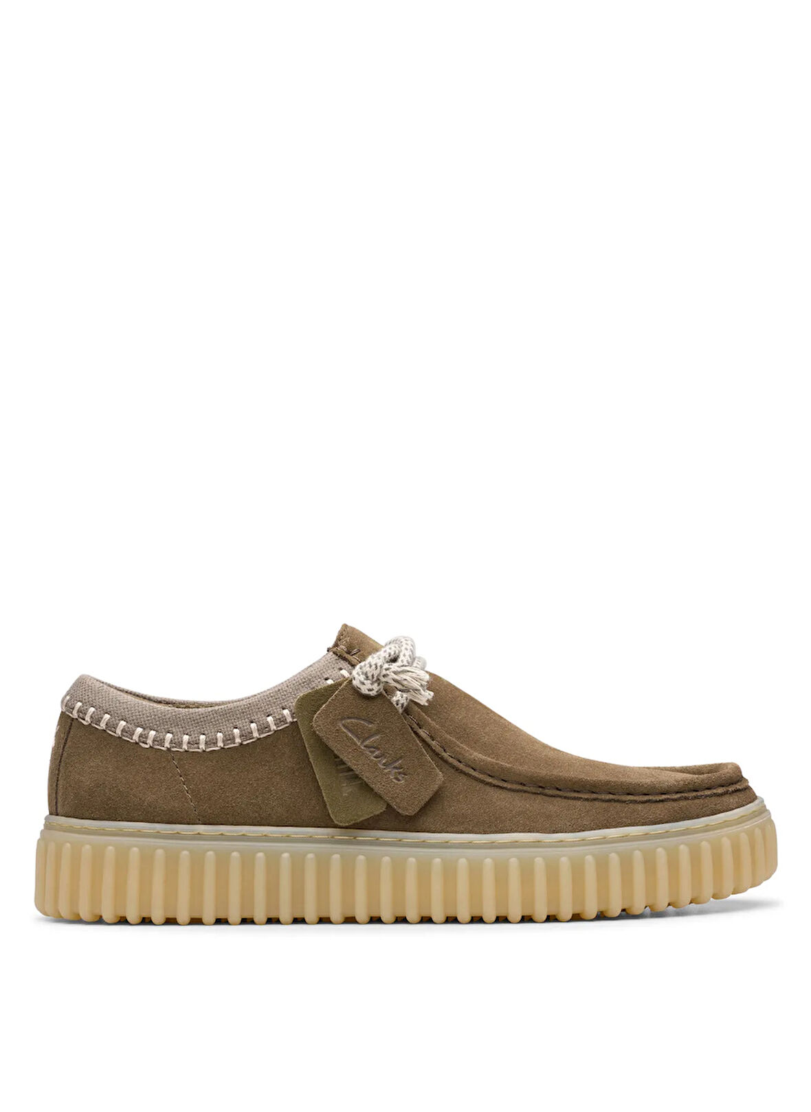 Clarks Süet Haki Erkek Günlük Ayakkabı Torhill Lo