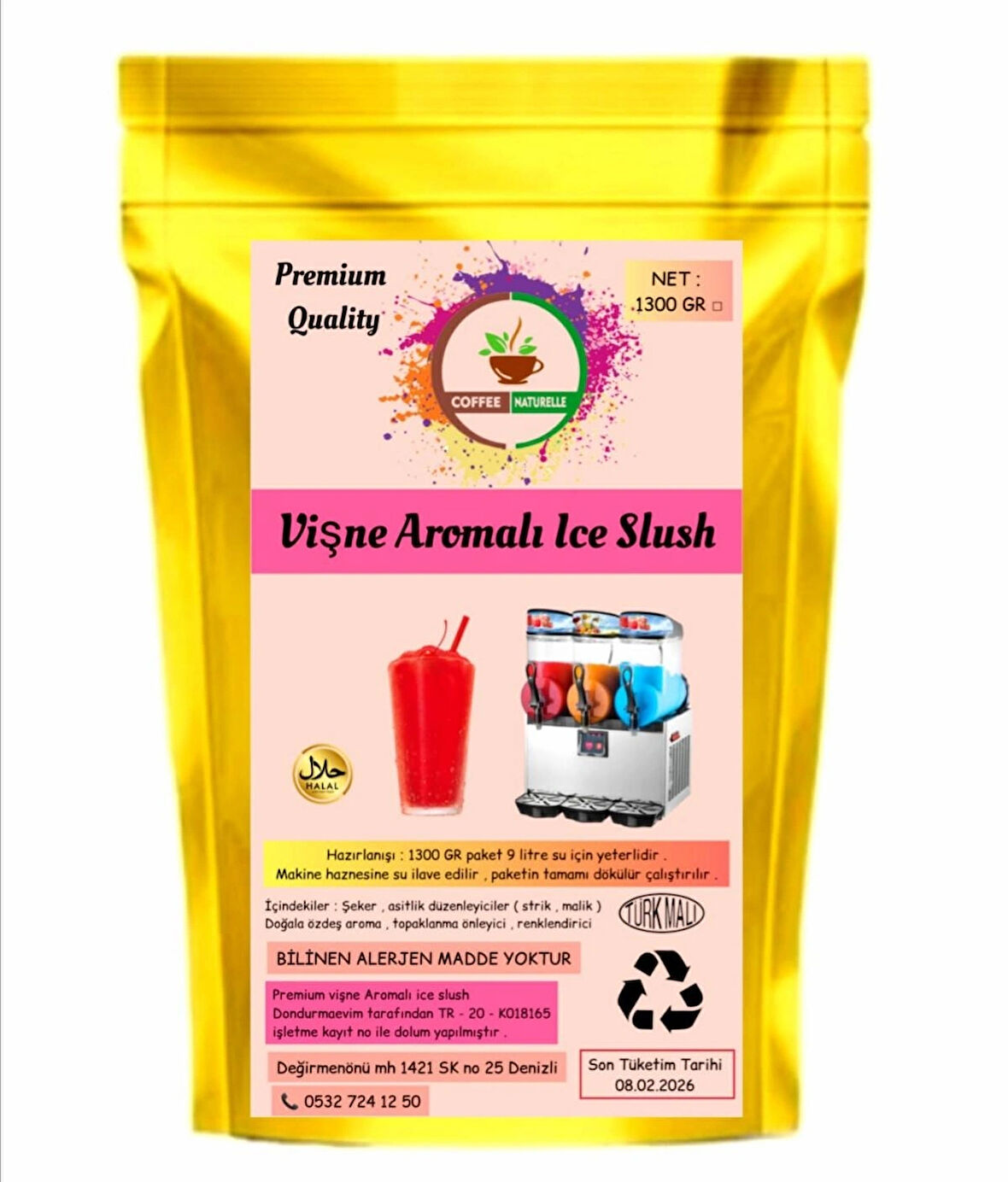 Vişne aramalı ice slush karlama tozu 1300gr