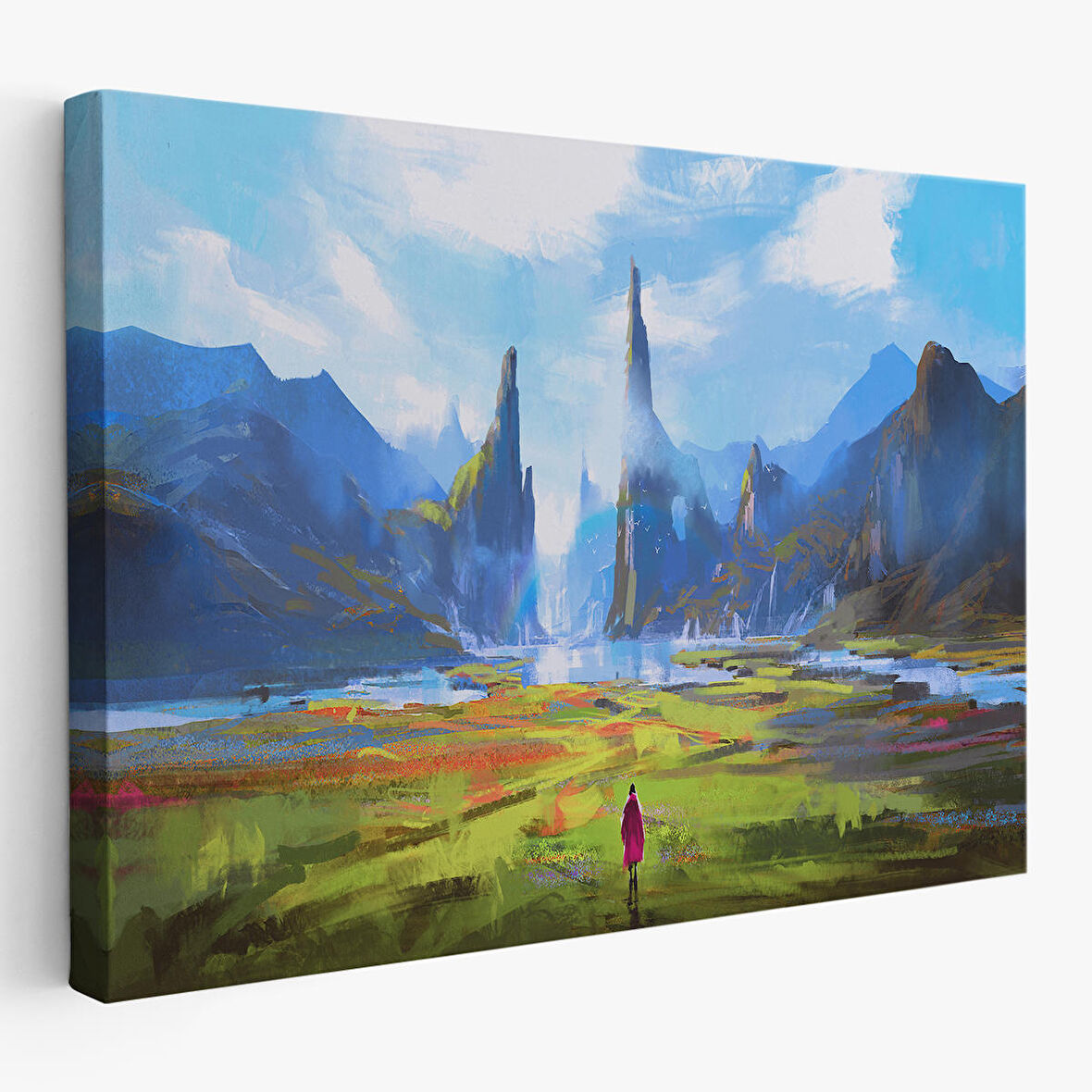 Doğada Yürüyen Kadın Manzarası Kanvas Tablo-5081