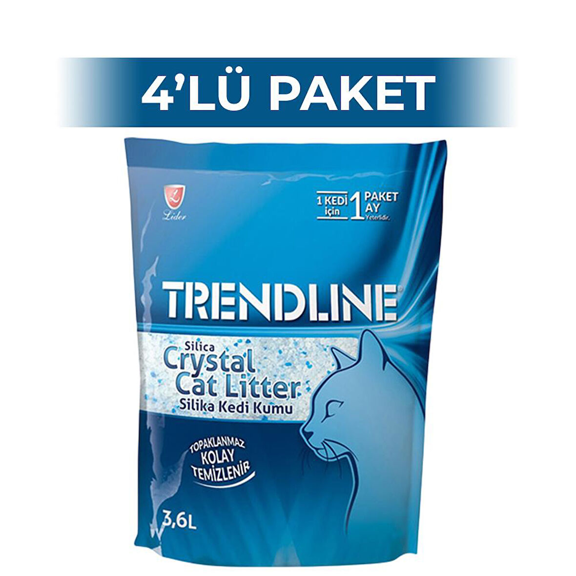 Trendline Silica Kristal Kedi Kumu 3,6 lt 4 Adet
