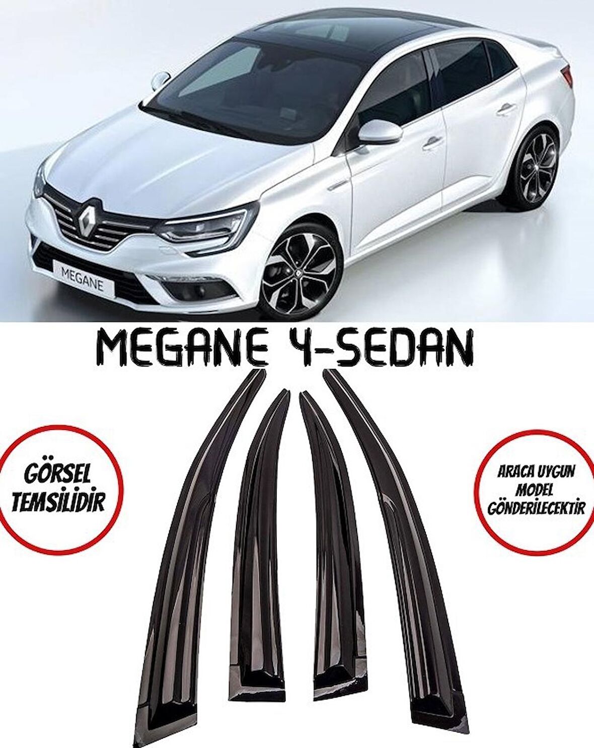 Balp Renault Megane 4 Sd Cam Rüzgarlığı 4lü