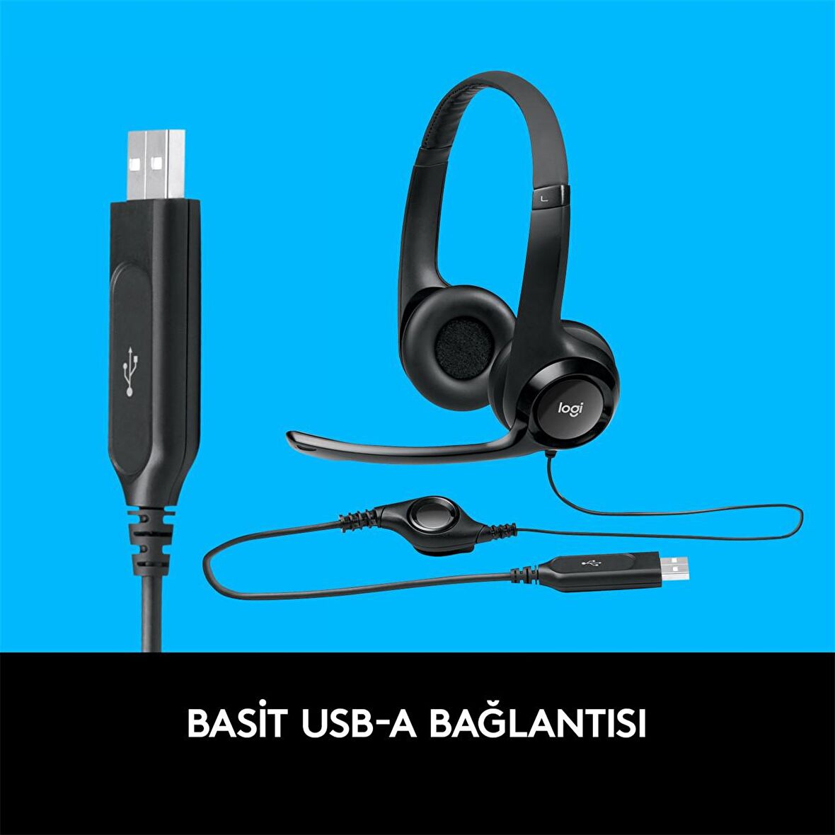 Logitech H390 Mikrofonlu Stereo Standart Kulak Üstü Kablolu Kulaklık