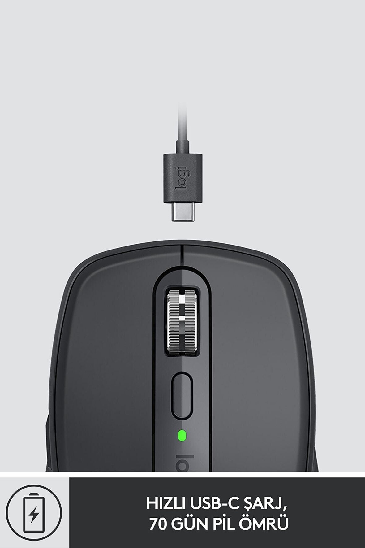 MX Anywhere 3 Kompakt Kablosuz Mouse - Siyah OUTLET