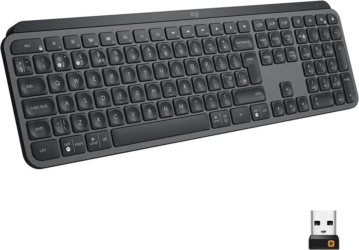 Logitech MX Keys Aydınlatmalı , Kablosuz Türkçe Q Klavye - Siyah