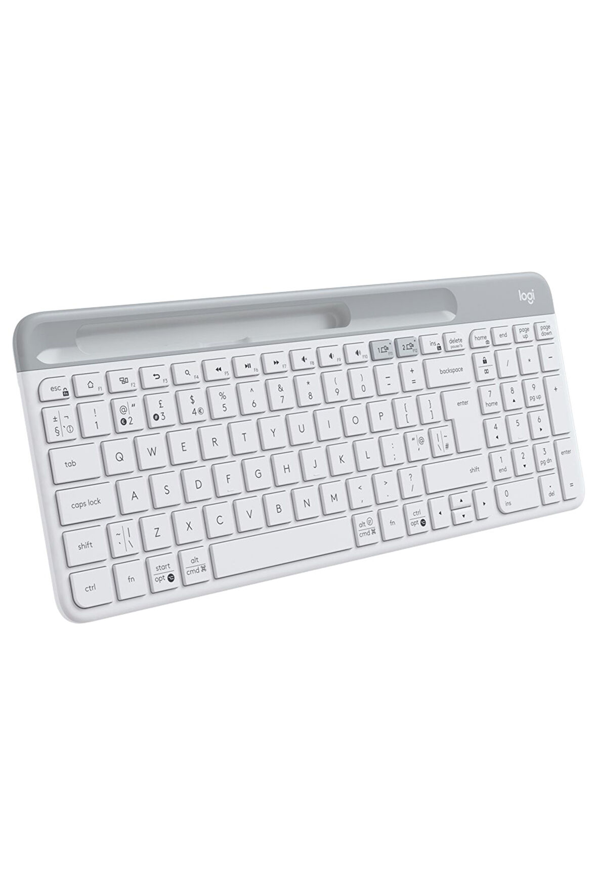 K580 Ultra Ince Çoklu Cihaz Özellikli Türkçe Bluetooth Klavye - Beyaz  OUTLET