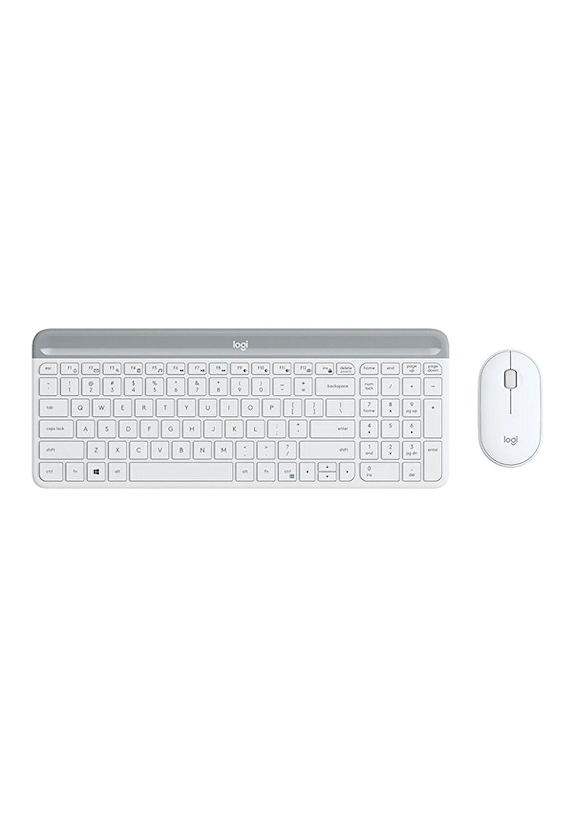 Logitech MK470 Kablosuz Beyaz İnce İngilizce Q Klavye + Mouse Seti