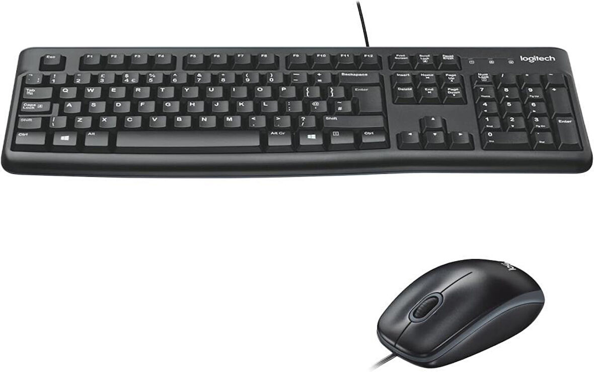 Logitech MK120 Kablolu Q İngilizce Siyah Klavye Mouse Set