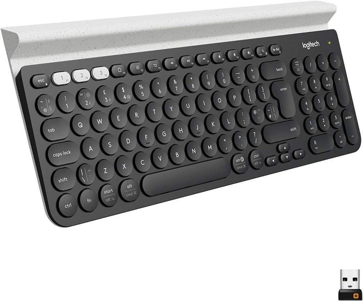Logitech K780 Multi-Platform İngilizce Q Kablosuz Klavye Siyah