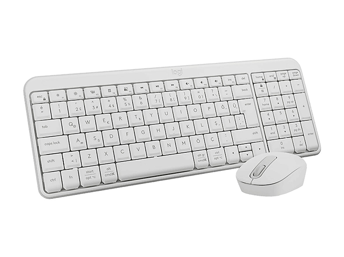 LOGITECH MK250 Kablosuz Bluetooth Kablosuz Klavye ve Mouse Seti Beyaz