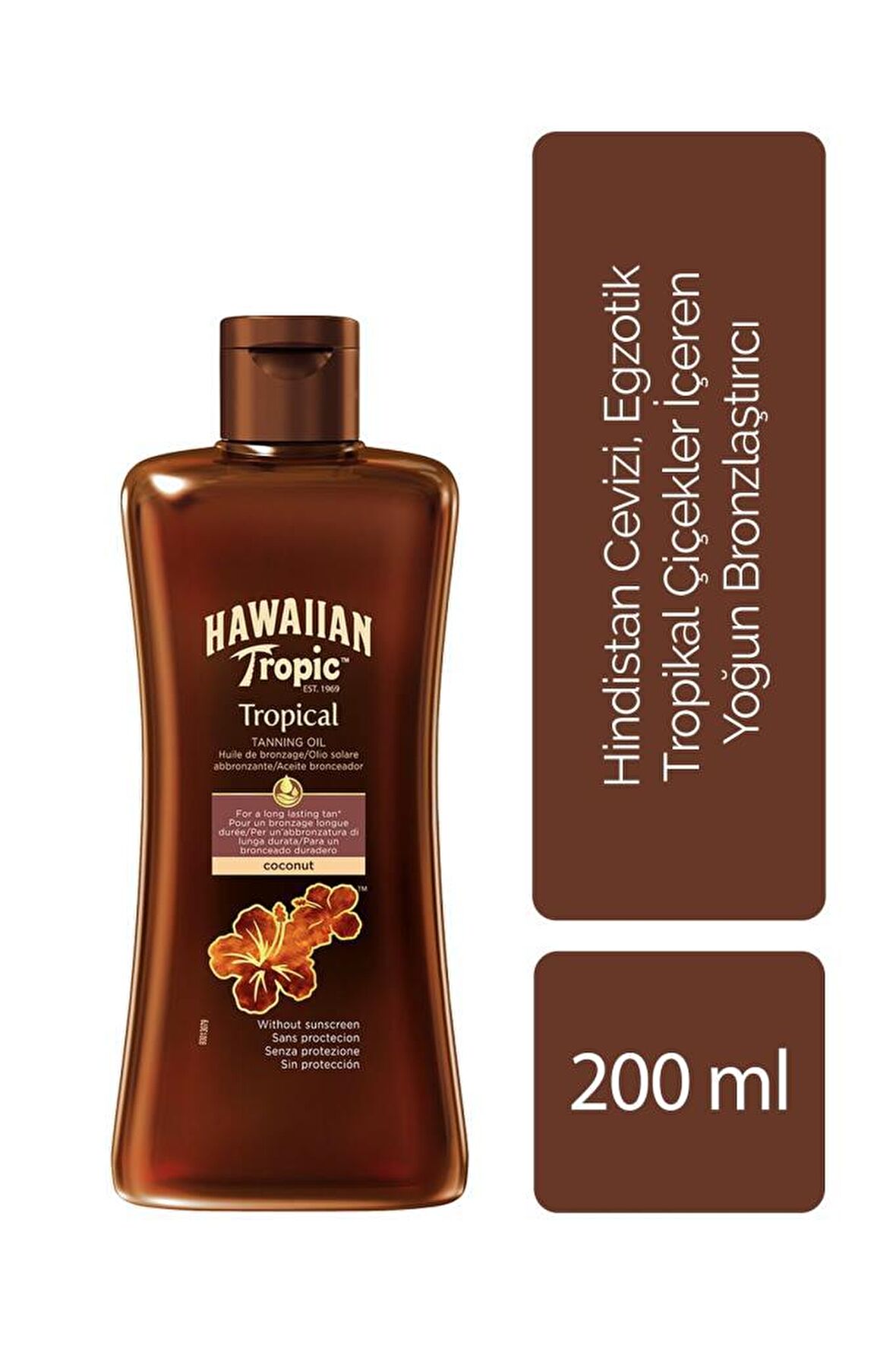 Hindistan Cevizi Yağı Bronzlaştırıcı Yağ 200 ml