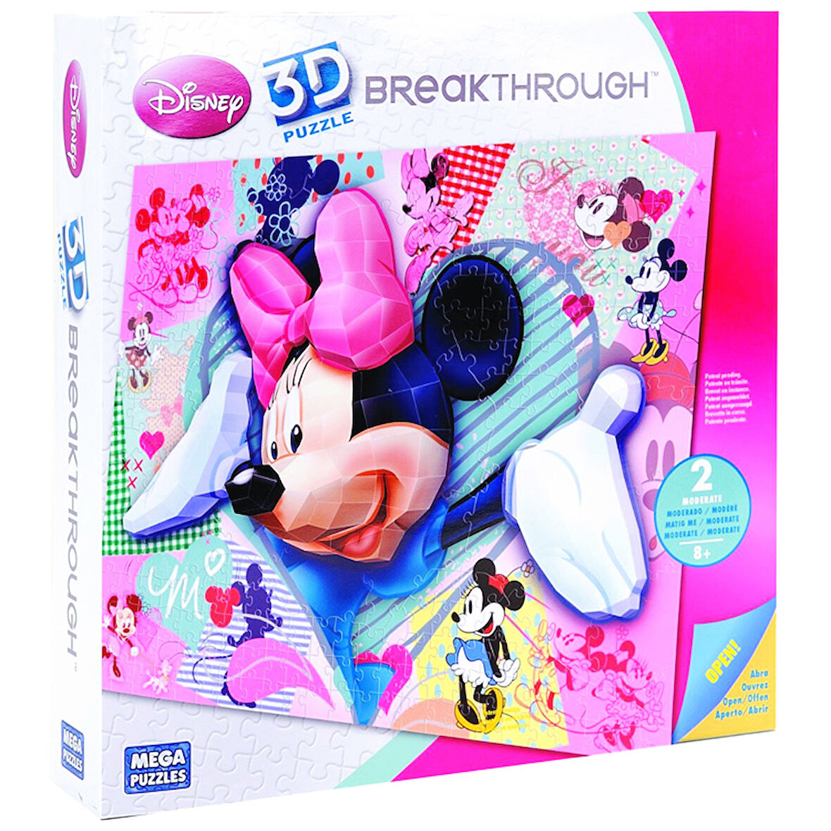 Mega Puzzles 250 Parça 3D Puzzle Breakthrough Minnie Mouse