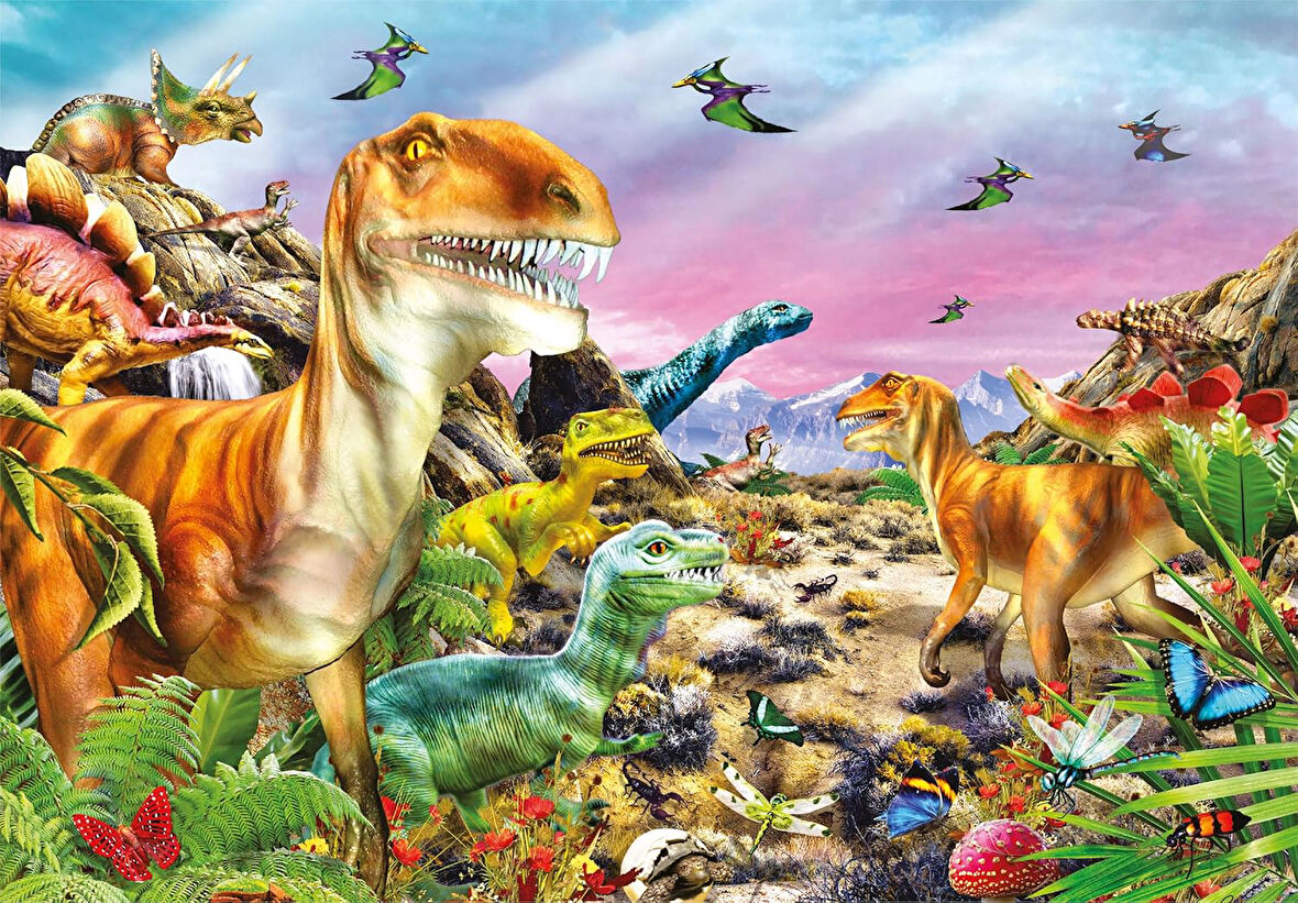 Clementoni Land of Dinosaurs Puzzle 104 Parça 25779