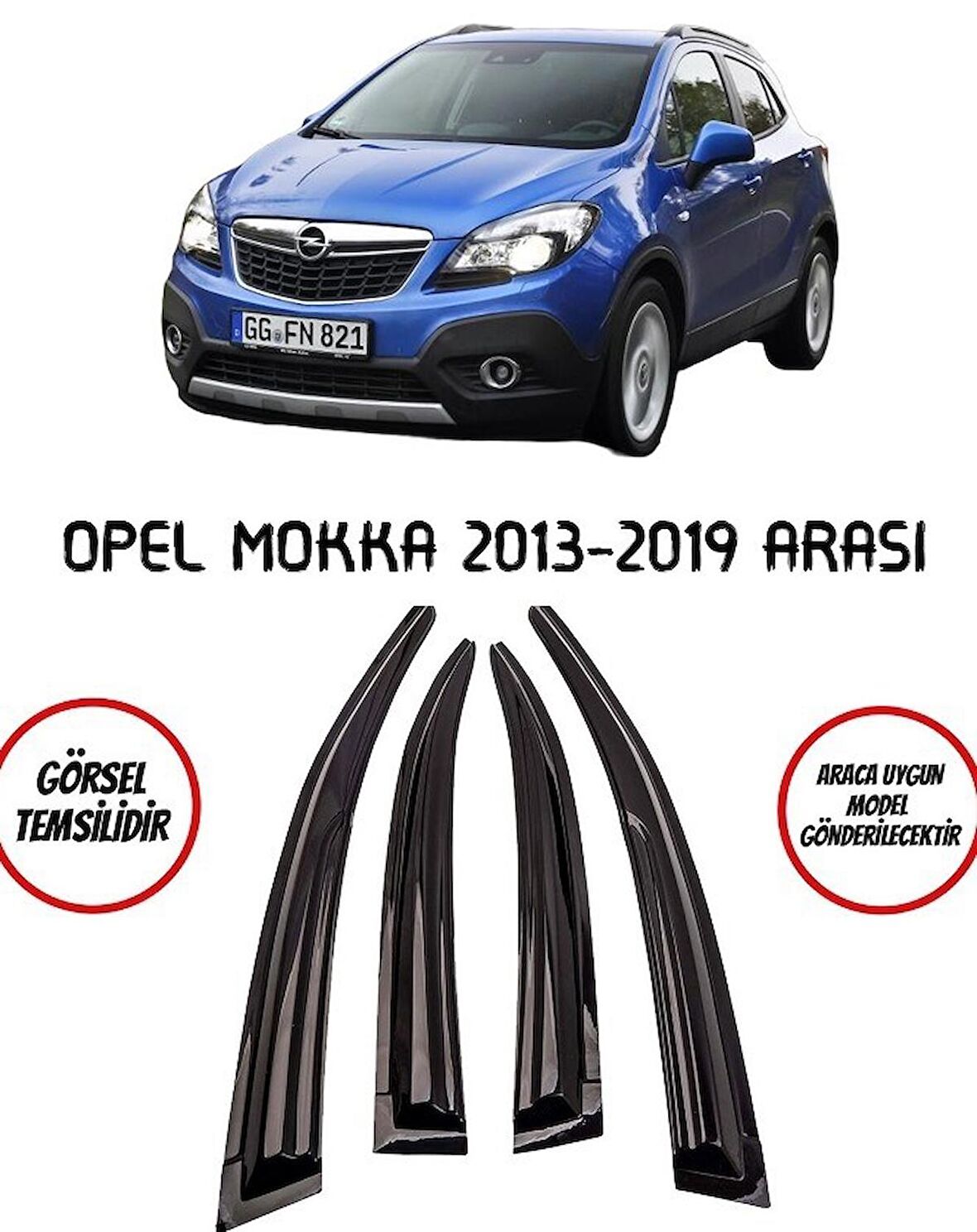 Balp Opel Mokka Cam Rüzgarlığı 4lü 2013-2019 Arası