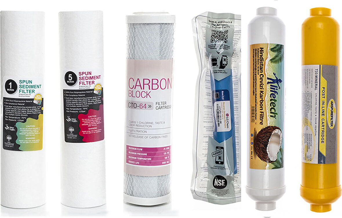 Sulook Açık Kasa Su Arıtma Cihazlarına Uyumlu 6'lı Filtre Seti Lg Membranlı