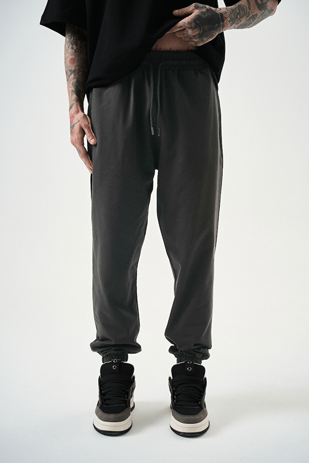 Erkek Basic Jogger Eşofman Altı Füme