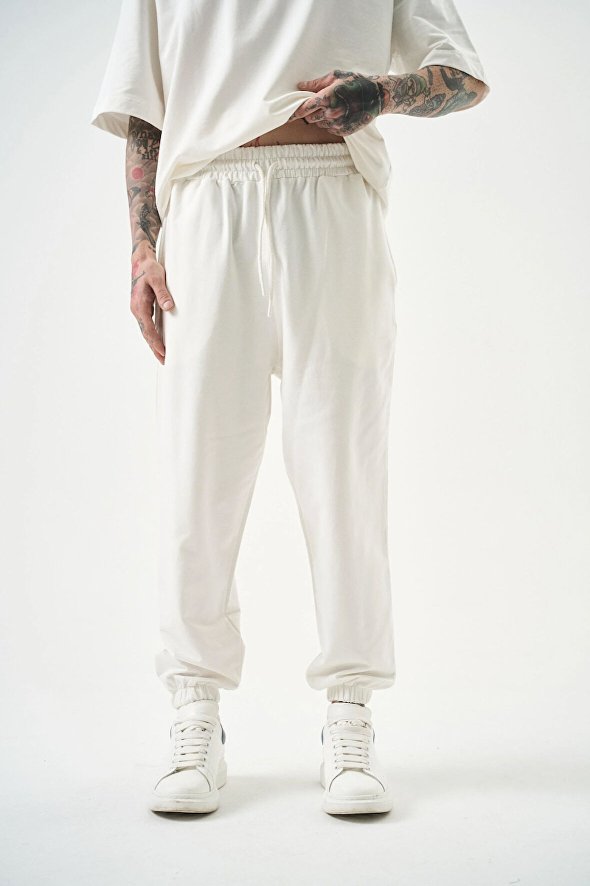 Erkek Basic Jogger Eşofman Altı Ekru