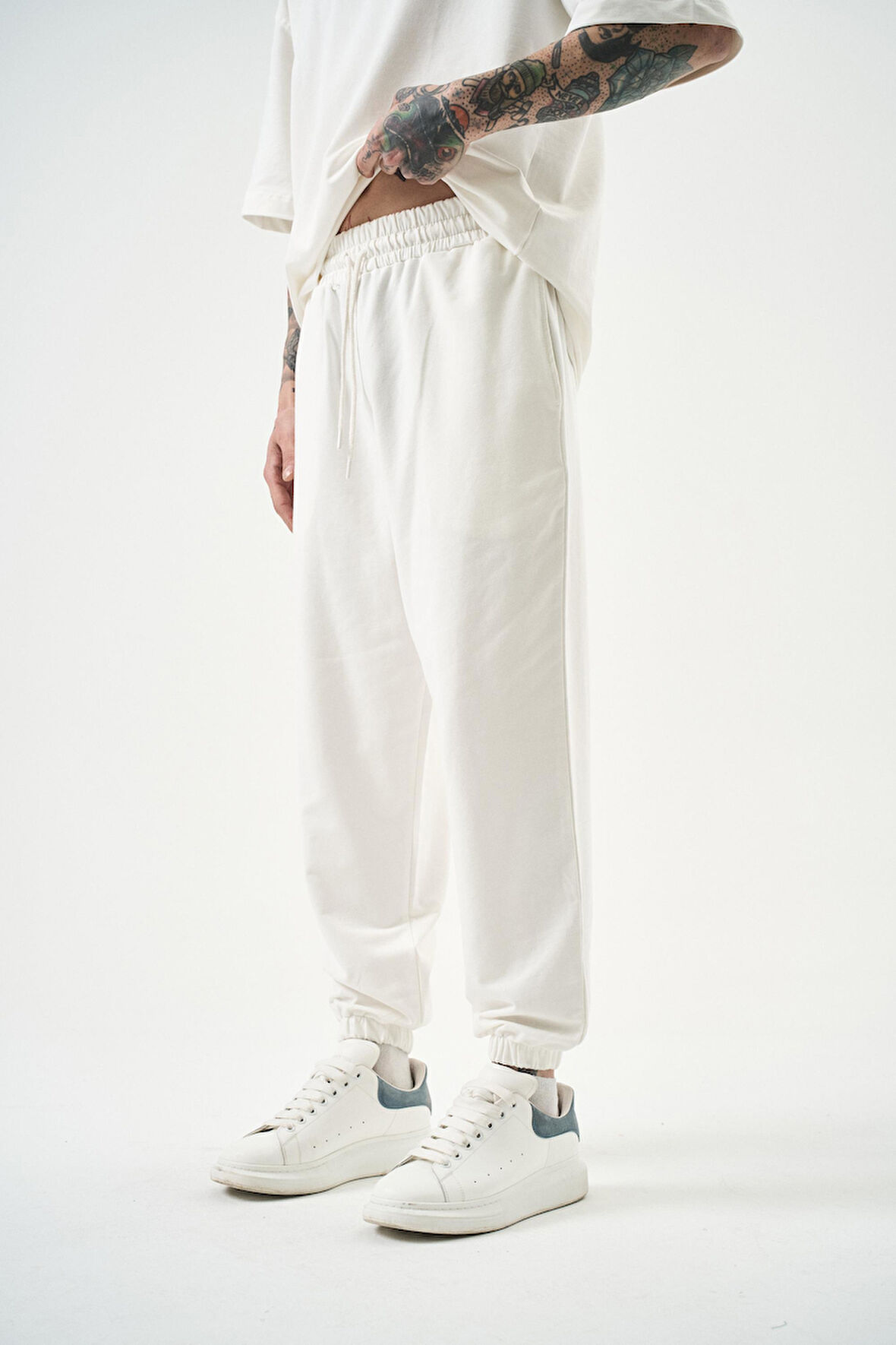 Erkek Basic Jogger Eşofman Altı Ekru
