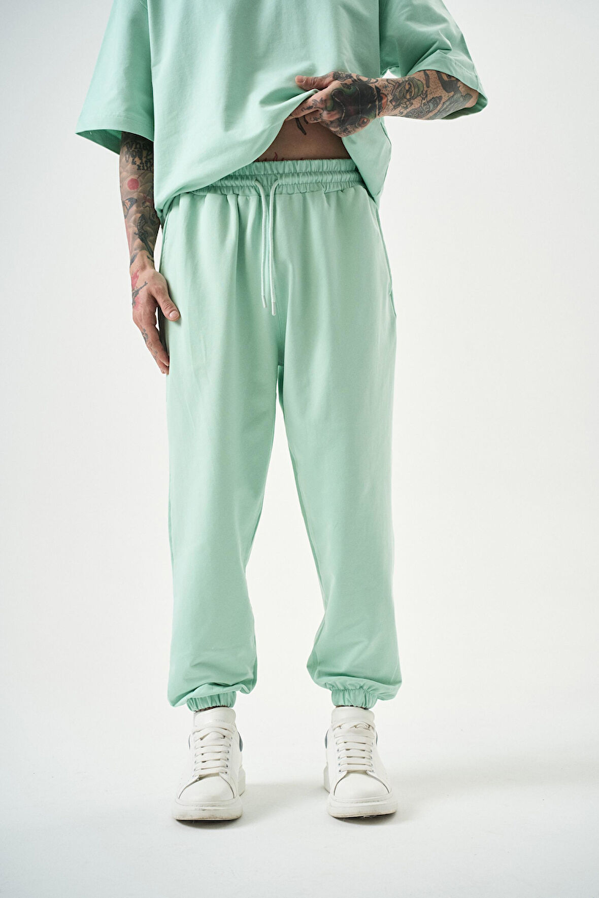 Erkek Basic Jogger Eşofman Altı Su Yeşili