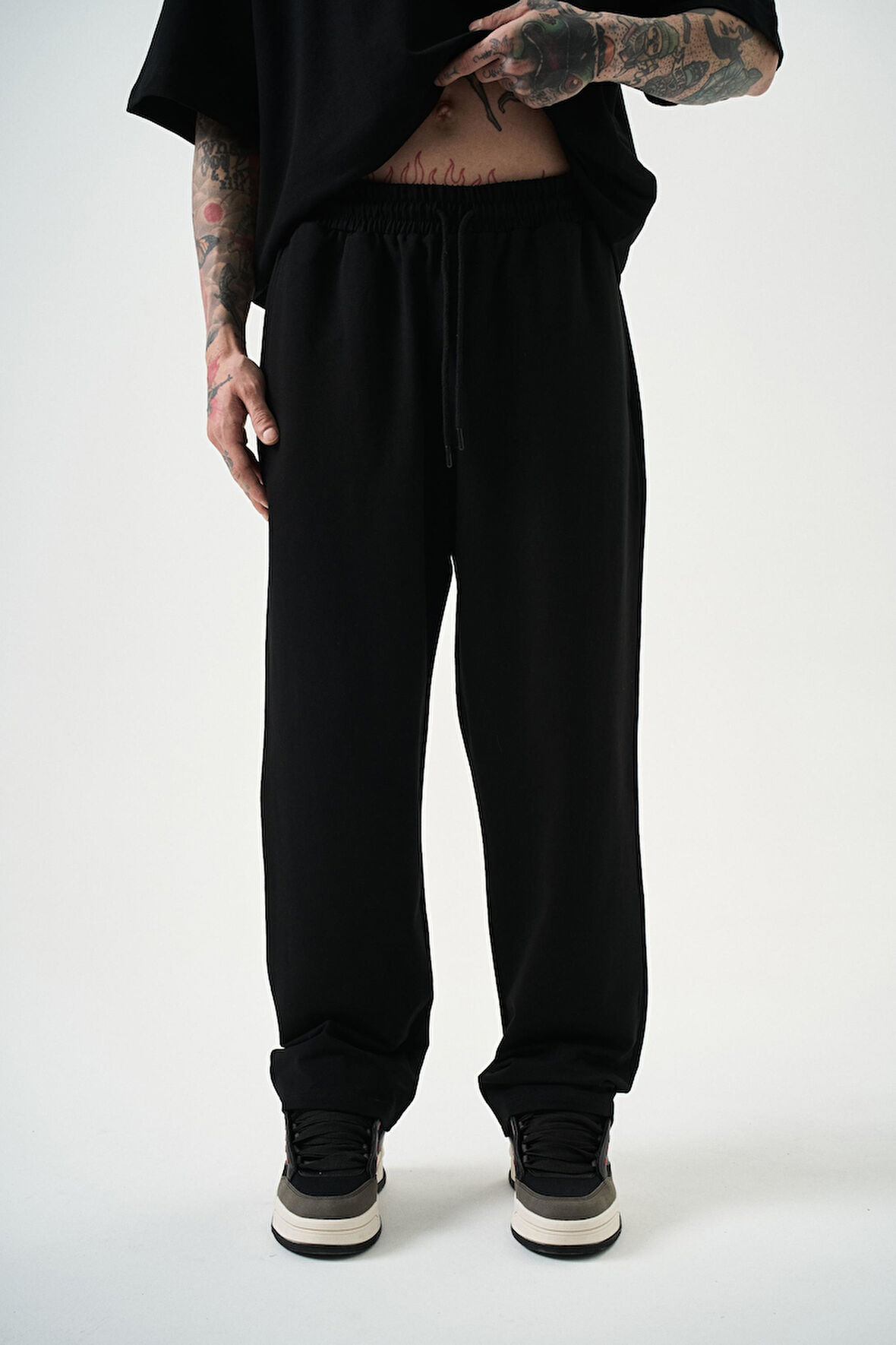 Erkek Basic Baggy Eşofman Altı Siyah