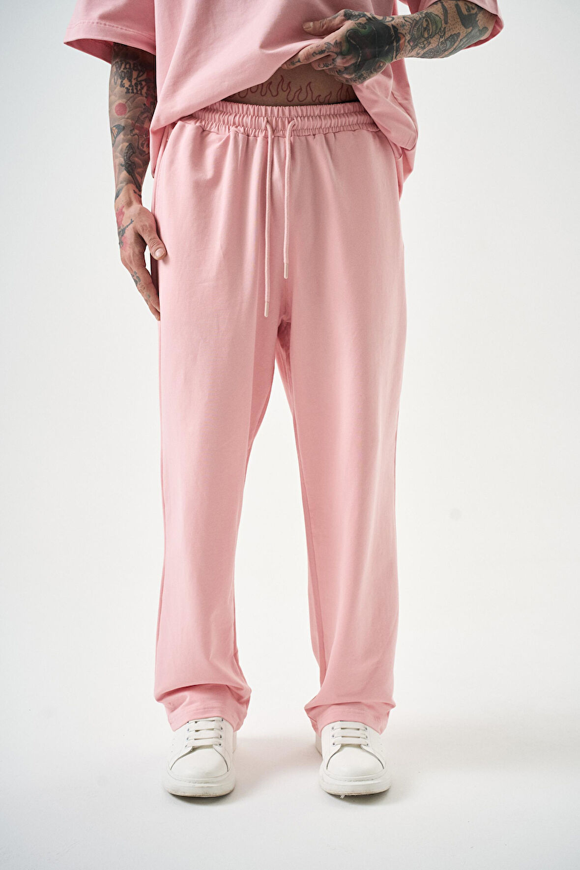 Erkek Basic Baggy Eşofman Altı Somon