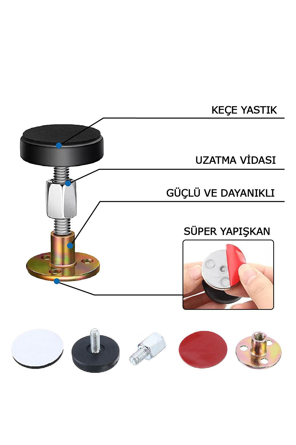  Yatak Başlığı Sabitleyici Ses Önleyici Eşya Sabitleme Aparatı 2 Adet 