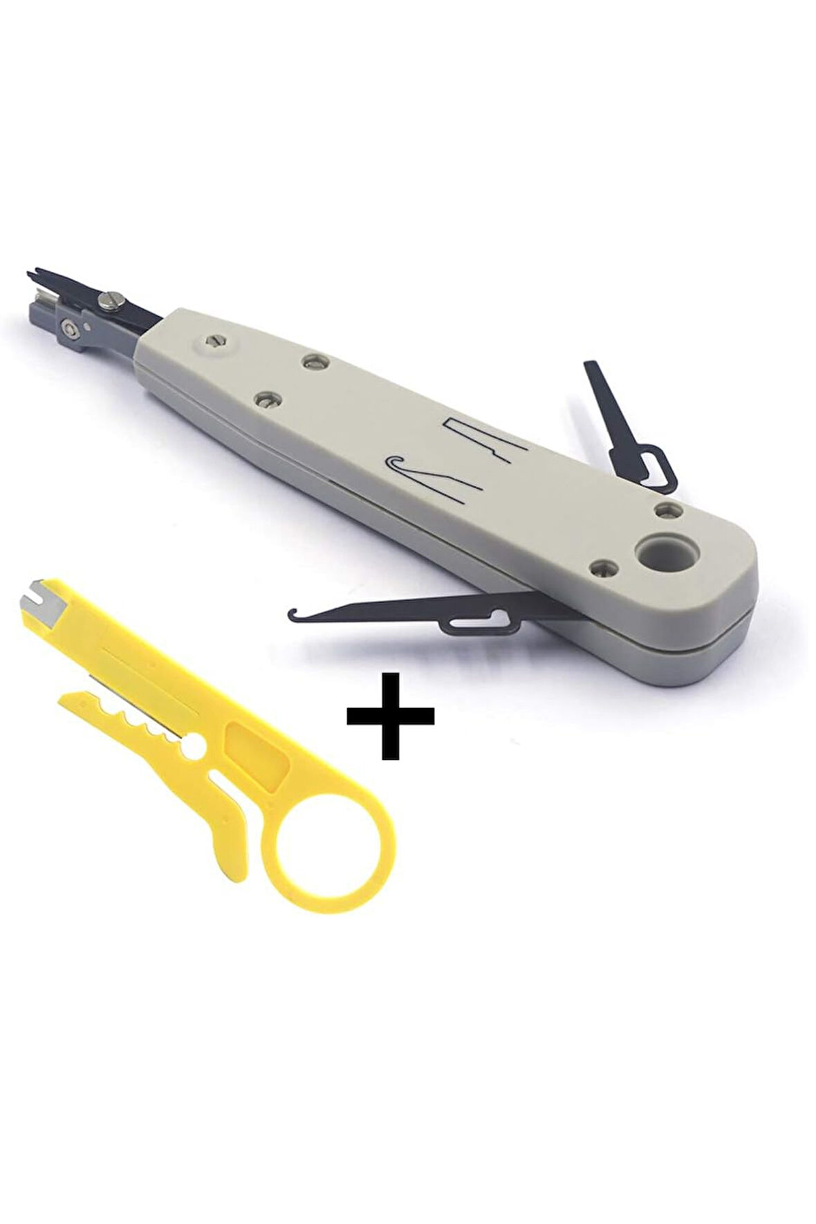 Telefon İrtibatlama Profesyonel Çok Fonksiyonlu Krone Pense ve Kablo Soyucu Makas