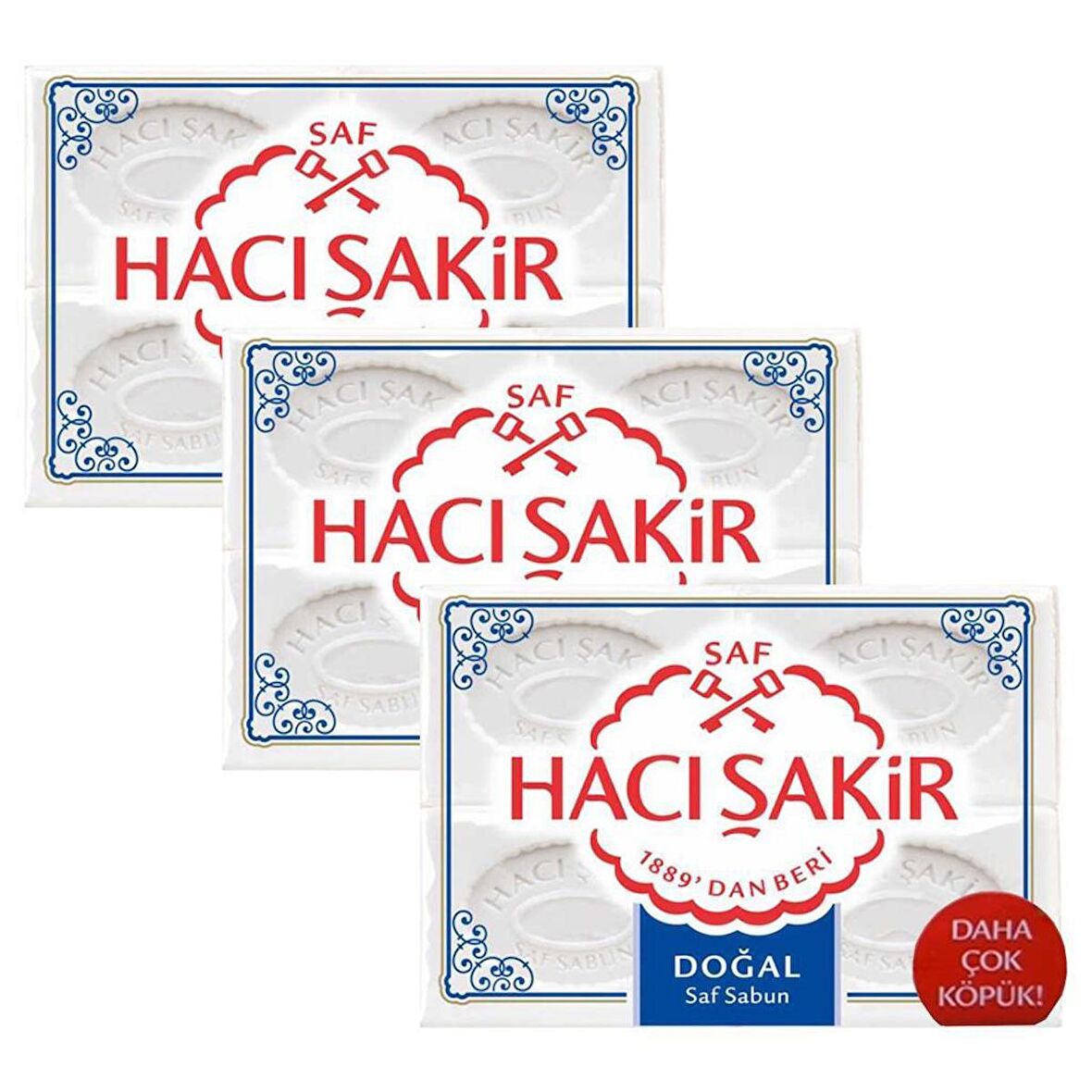 Hacı Şakir Doğal Kalıp Sabun 4x150 GR X 3 Adet