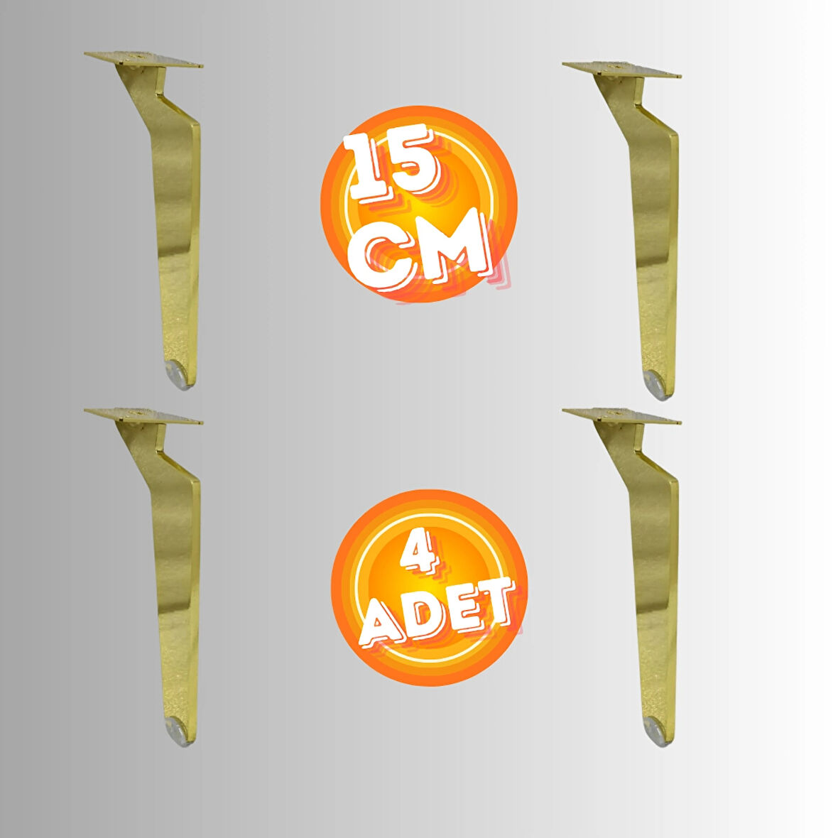 15 CM METAL TABANCA AYAK KOLTUK AYAĞI MOBİLYA AYAĞI ÜNİTE AYAĞI KONSOL AYAĞI PUF BERJER AYAĞI ( 4 ADET )