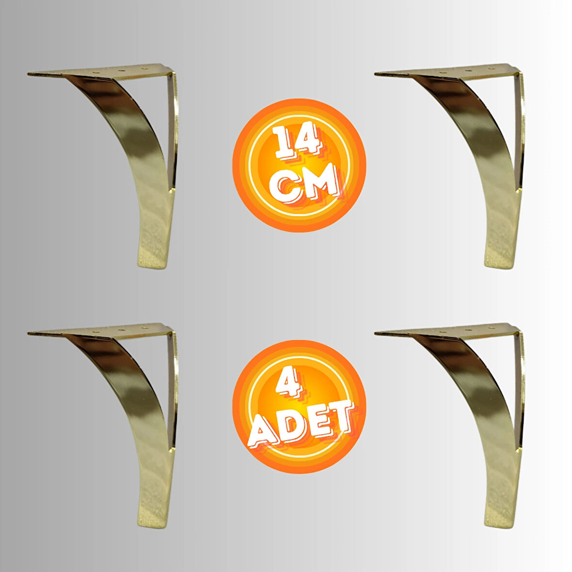 14 CM METAL DAMLA KOLTUK AYAĞI MOBİLYA AYAĞI ÜNİTE AYAĞI KONSOL AYAĞI PUF BERJER AYAĞI ( 4 ADET )