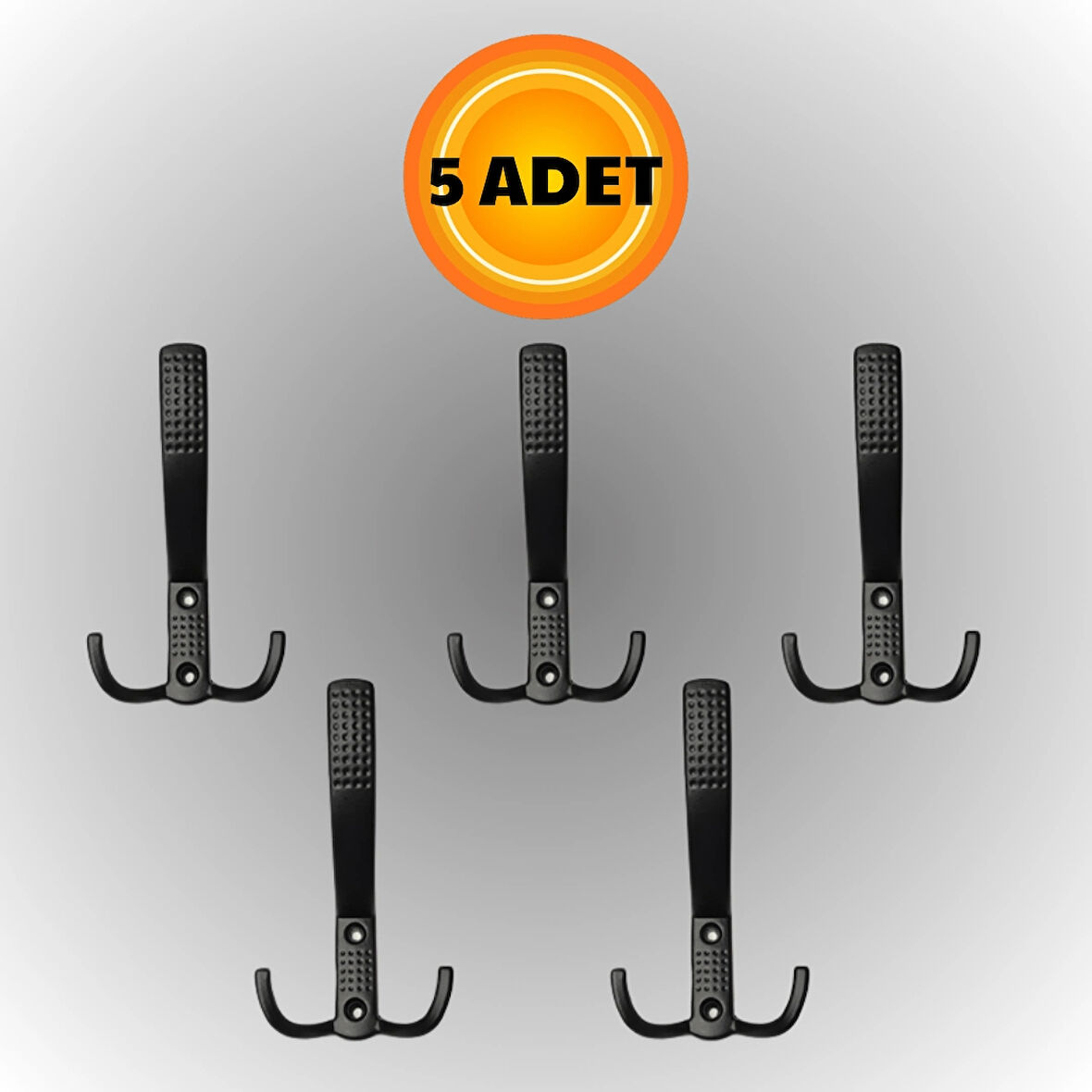 Uzun Noktalı Metal Askı Şık Portmanto Askılık Dolap Mobilya Askısı (vidalar Dahil)(5 ADET)