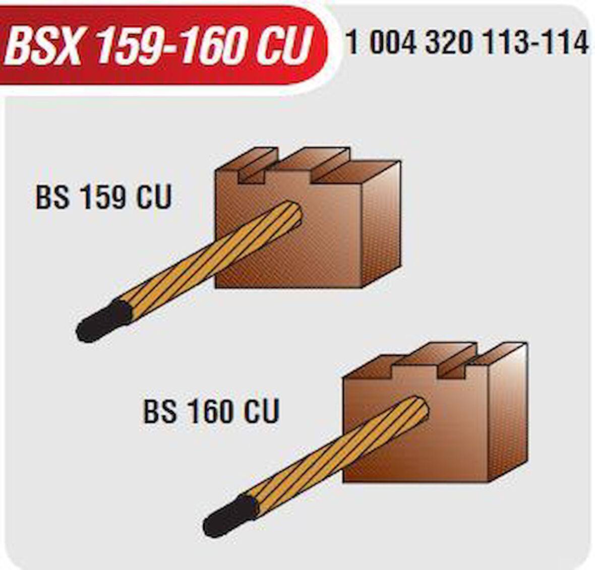 BSX159-160CU 12V MARŞ KÖMÜRÜ  VECTRA-MERCEDES-VOLVO BMW ALFA FORD TRANSIT 5×16X11,5/13 (BOSCH TİPİ)
